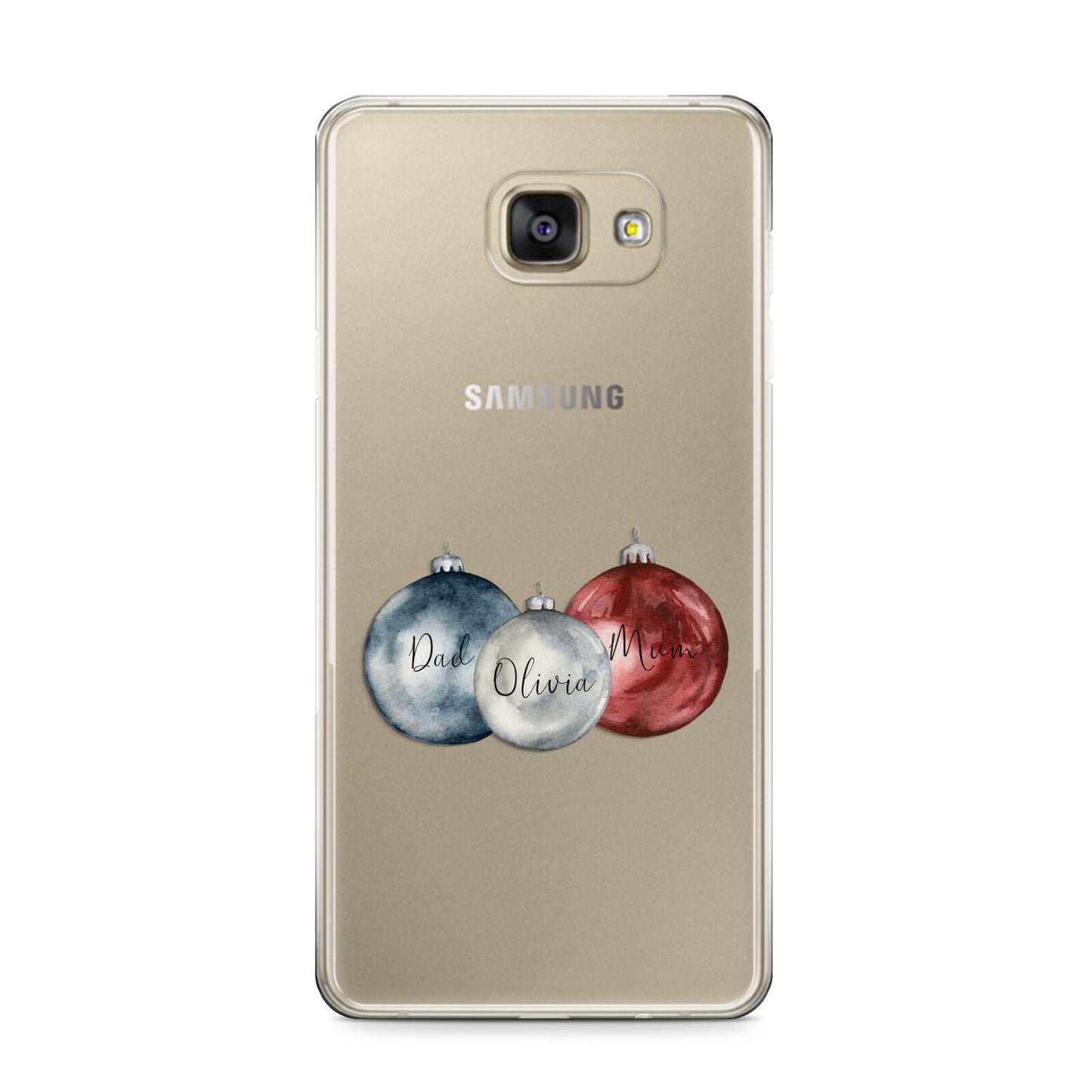 First Christmas Personalised Samsung Galaxy A9 2016 Case on gold phone