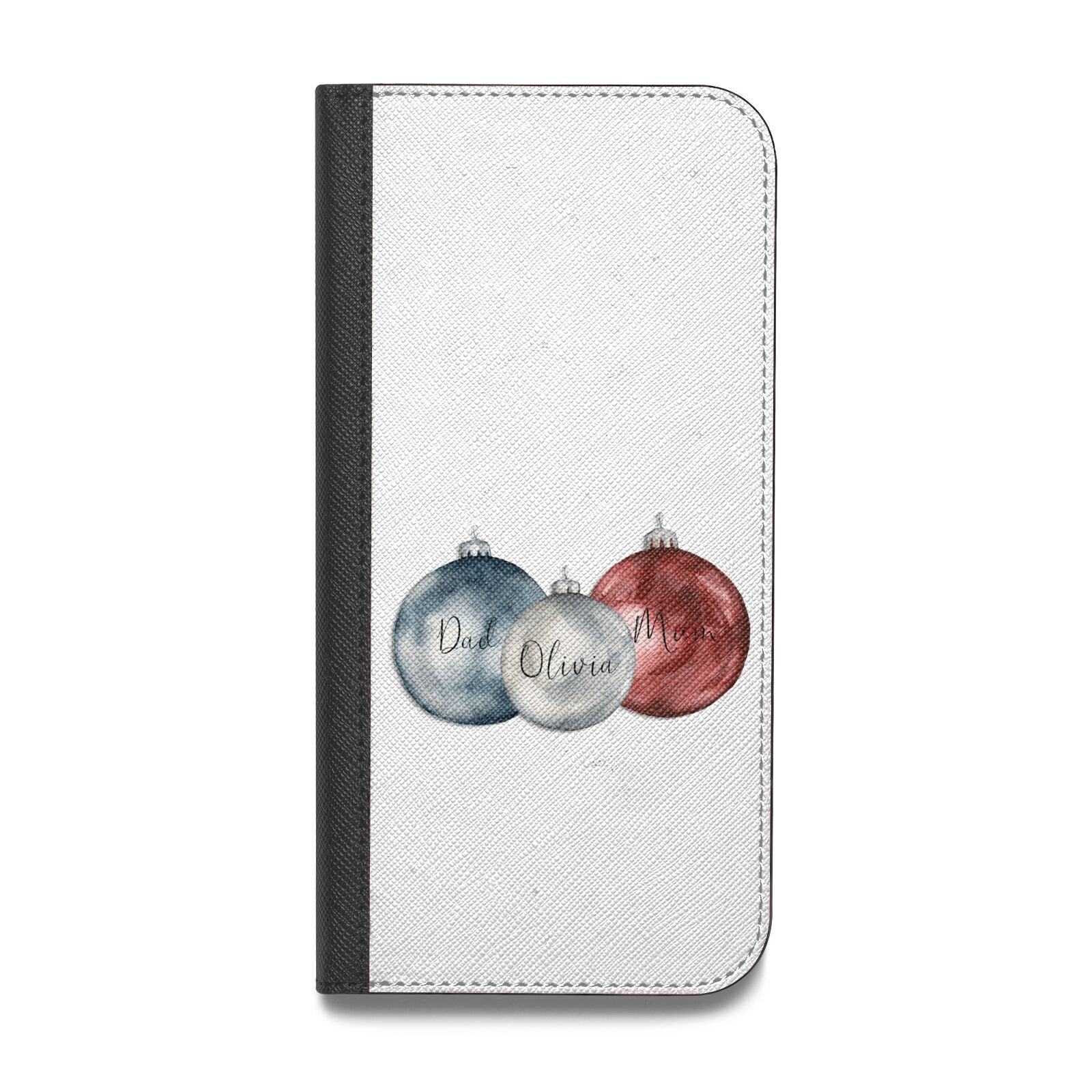 First Christmas Personalised Vegan Leather Flip iPhone Case