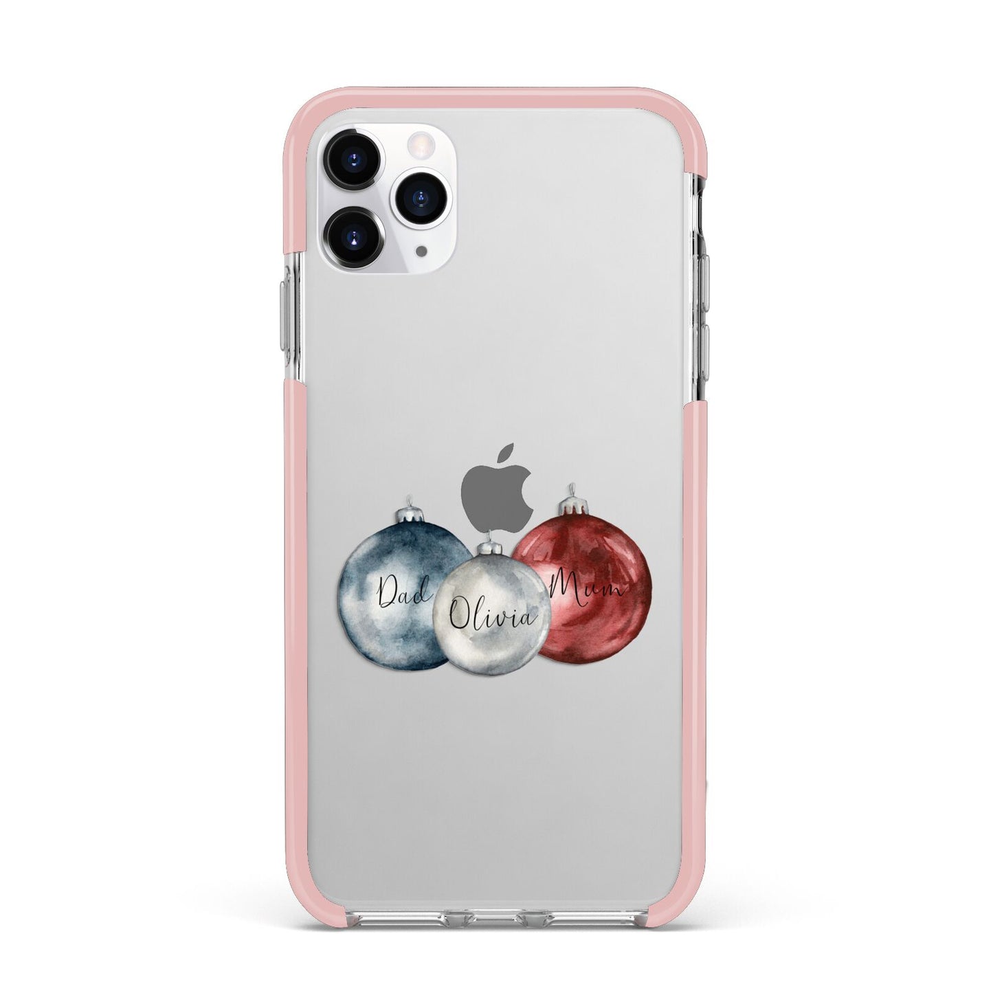 First Christmas Personalised iPhone 11 Pro Max Impact Pink Edge Case