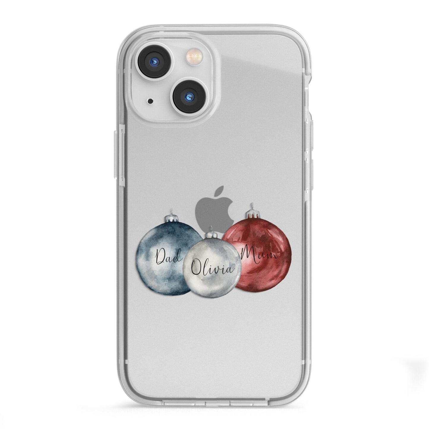 First Christmas Personalised iPhone 13 Mini TPU Impact Case with White Edges