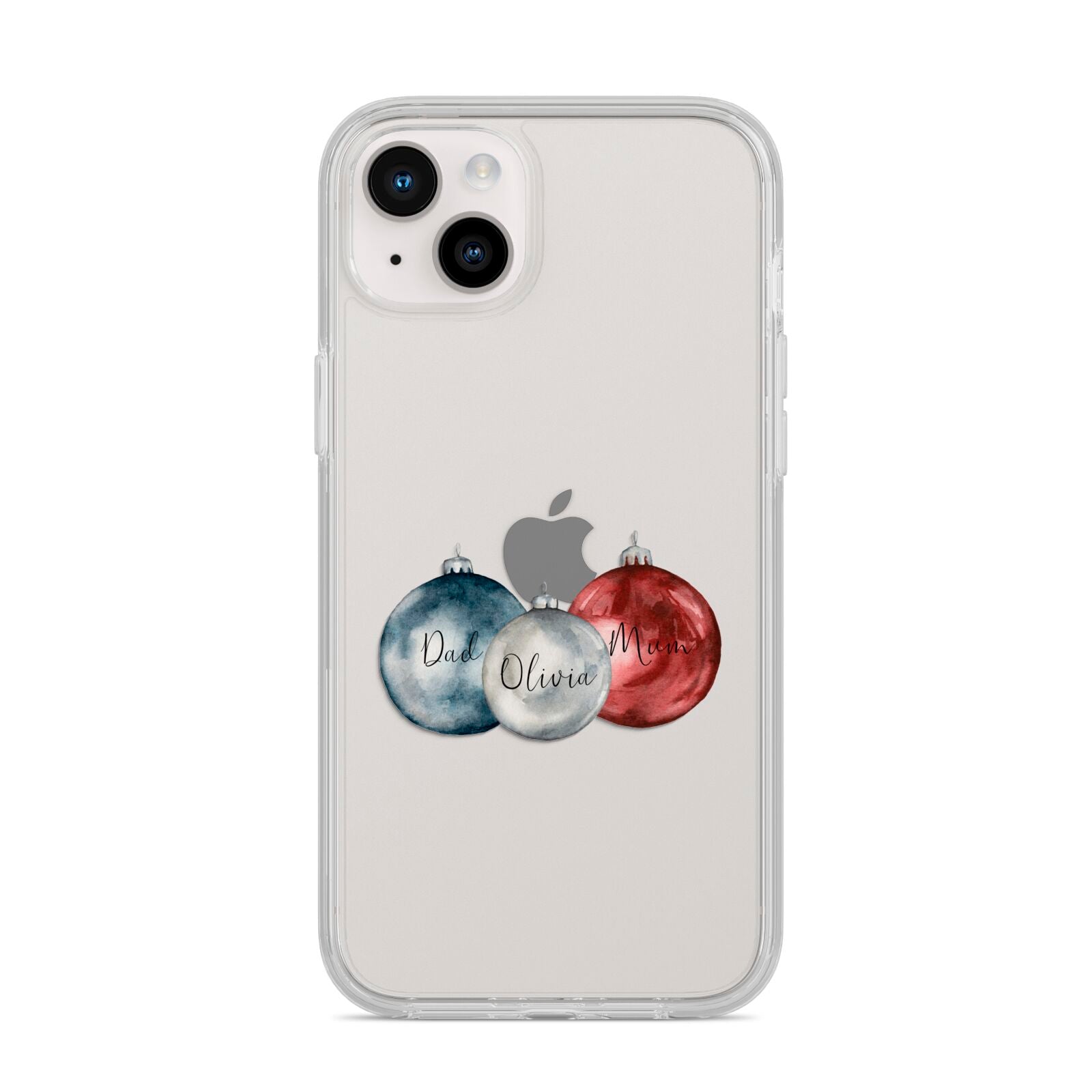 First Christmas Personalised iPhone 14 Plus Clear Tough Case Starlight