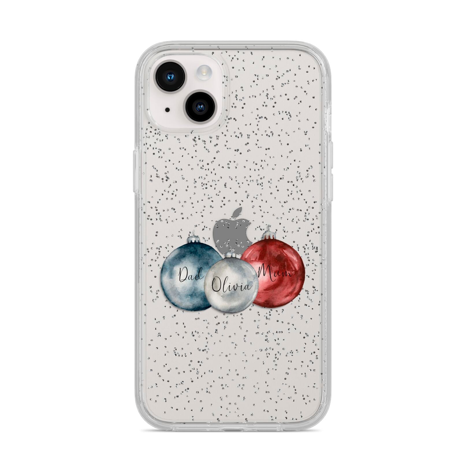 First Christmas Personalised iPhone 14 Plus Glitter Tough Case Starlight