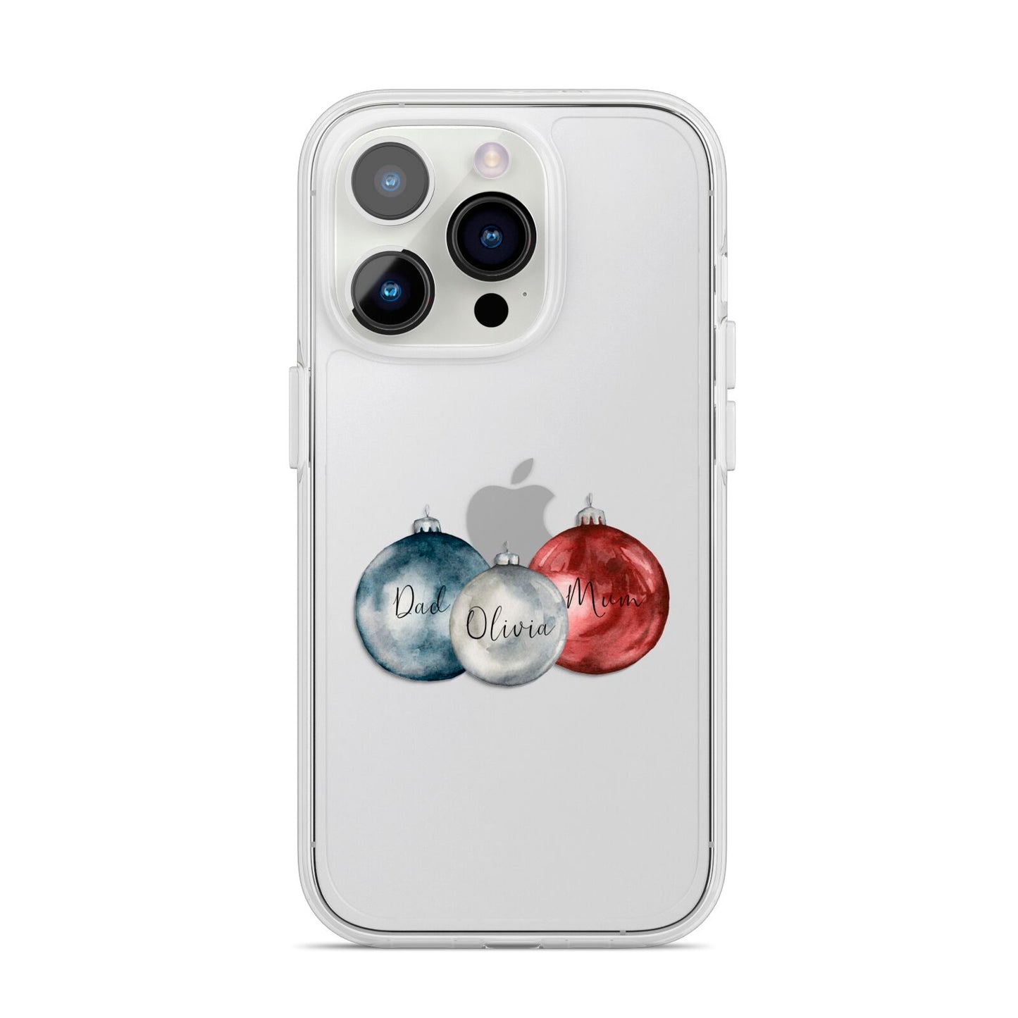 First Christmas Personalised iPhone 14 Pro Clear Tough Case Silver