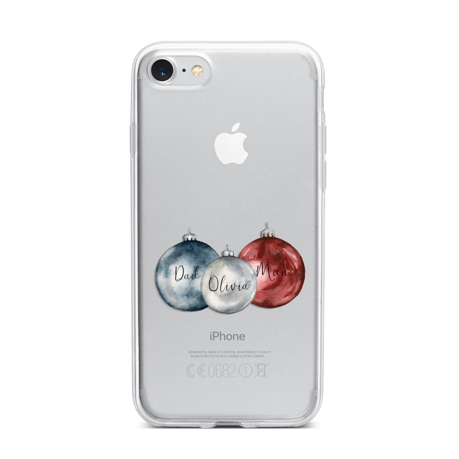 First Christmas Personalised iPhone 7 Bumper Case on Silver iPhone