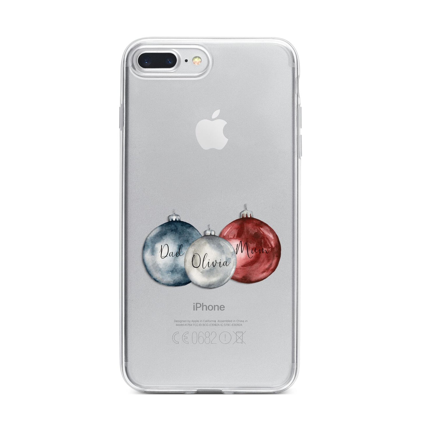 First Christmas Personalised iPhone 7 Plus Bumper Case on Silver iPhone