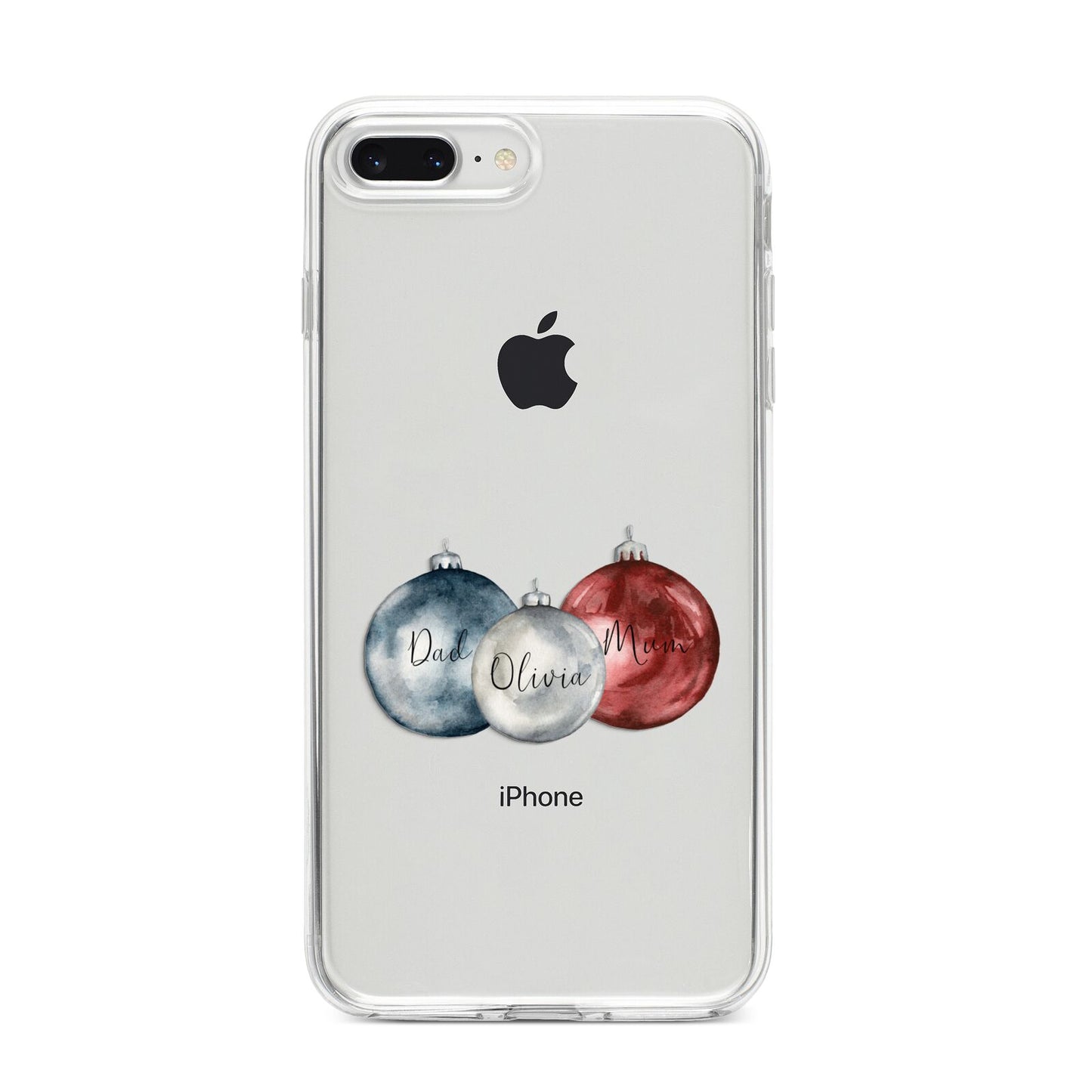 First Christmas Personalised iPhone 8 Plus Bumper Case on Silver iPhone