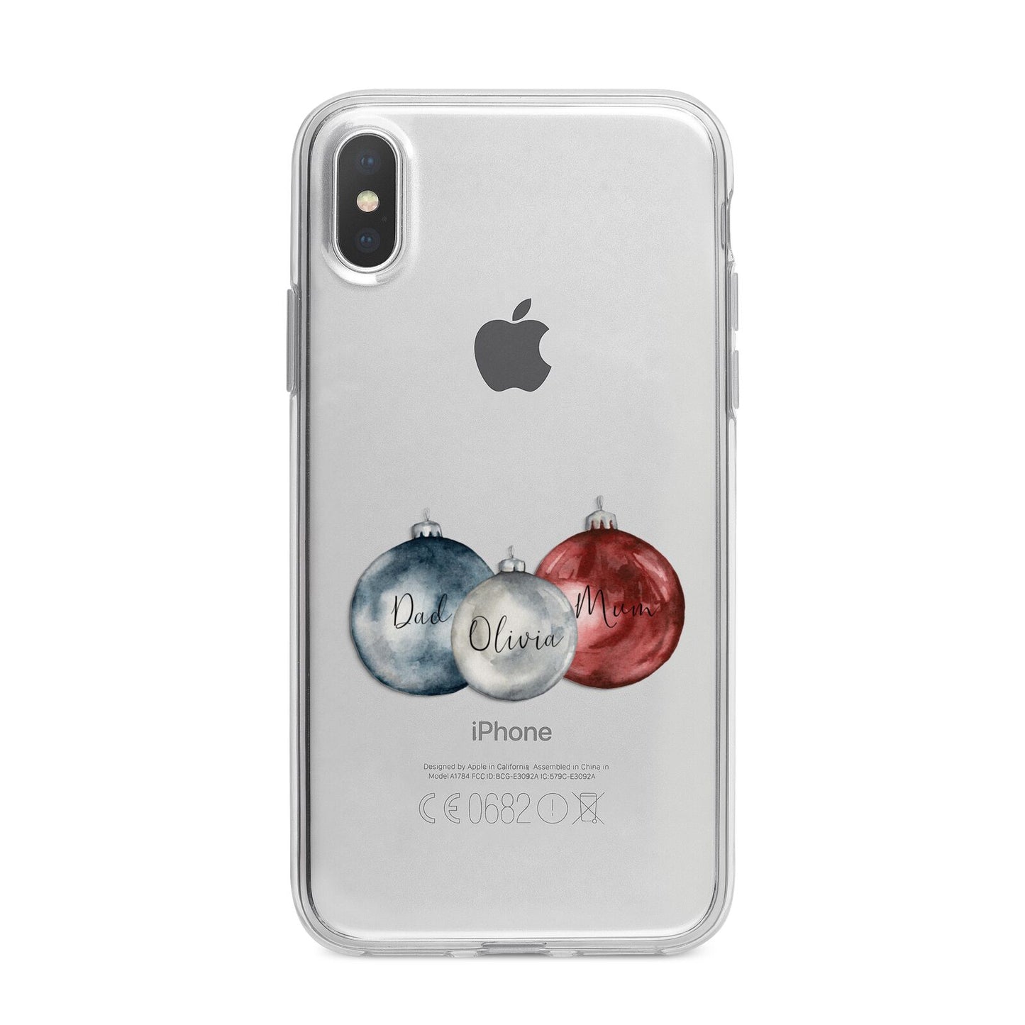 First Christmas Personalised iPhone X Bumper Case on Silver iPhone Alternative Image 1