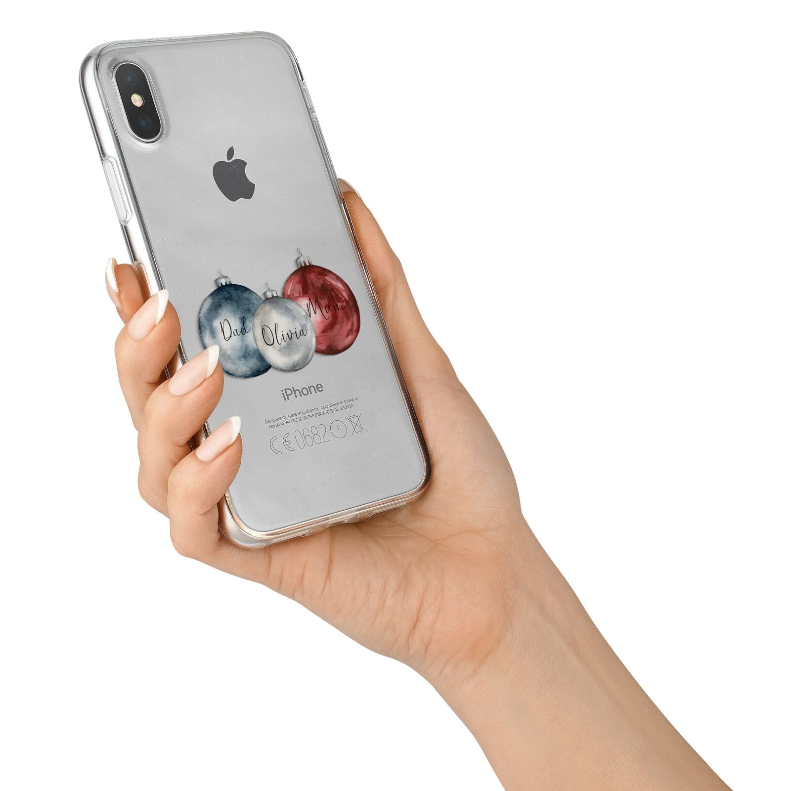 First Christmas Personalised iPhone X Bumper Case on Silver iPhone Alternative Image 2