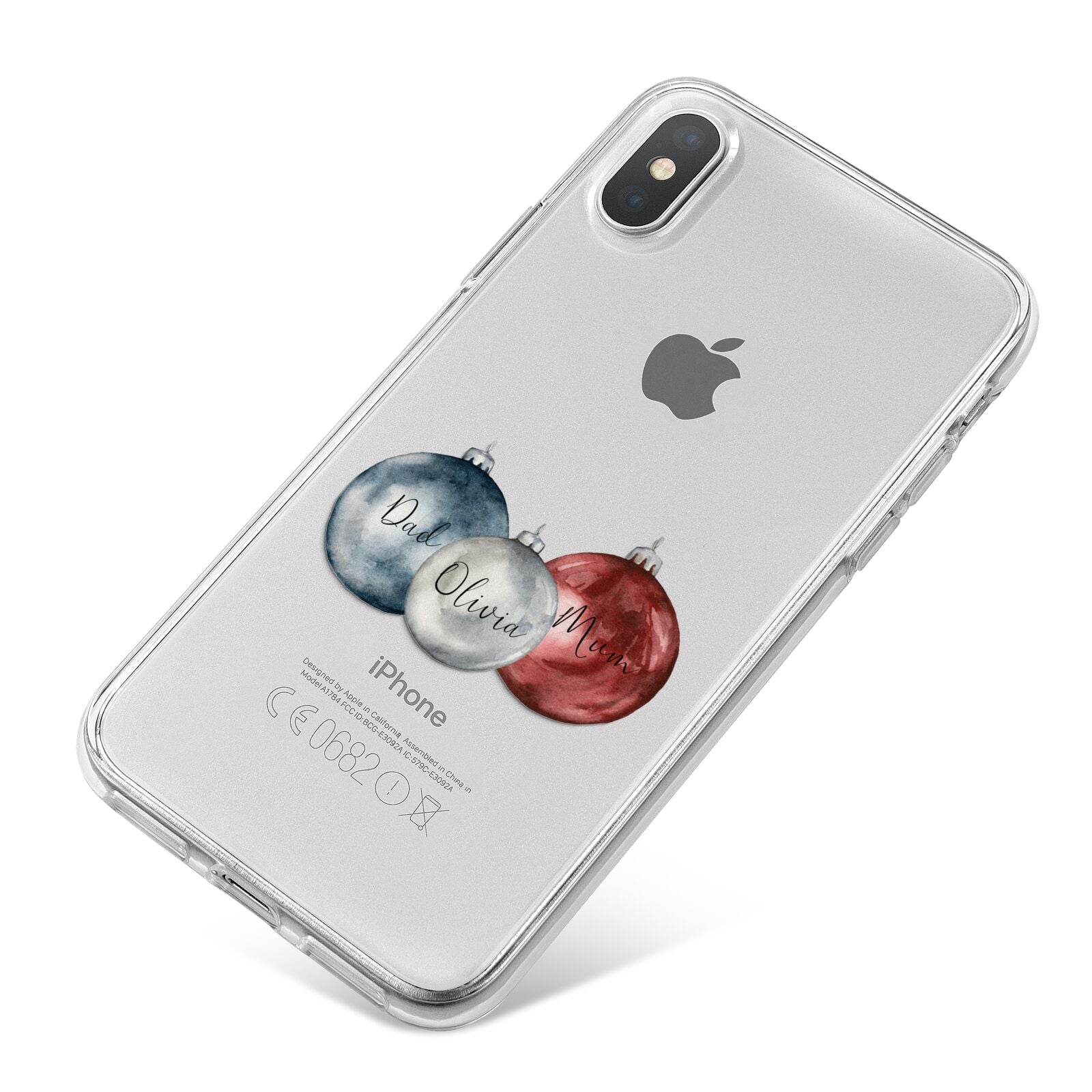 First Christmas Personalised iPhone X Bumper Case on Silver iPhone