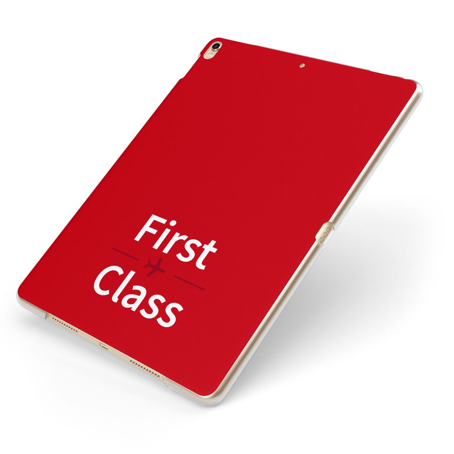 First Class Apple iPad Case on Gold iPad Side View