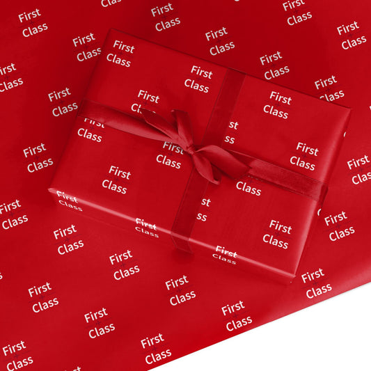 First Class Custom Wrapping Paper