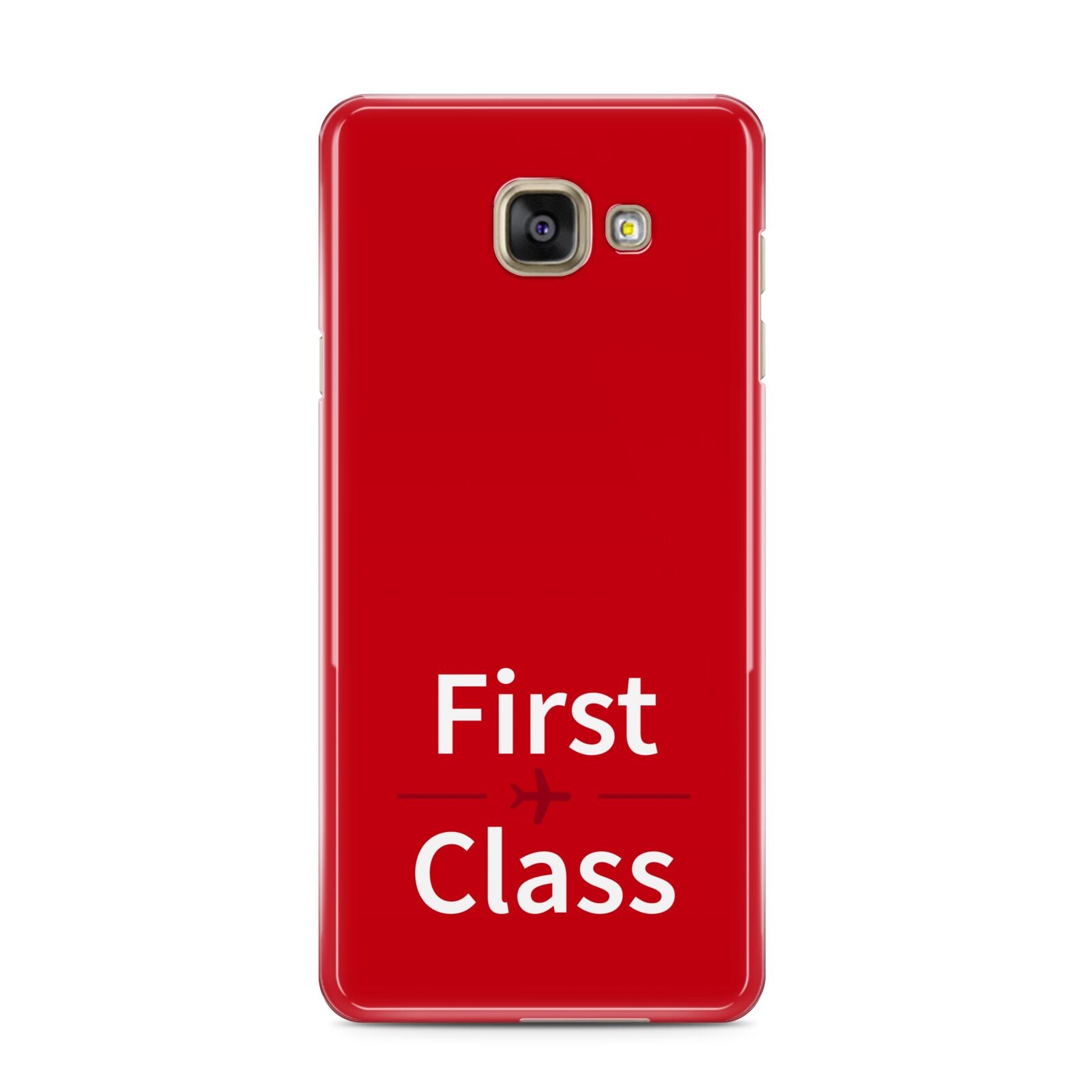 First Class Samsung Galaxy A3 2016 Case on gold phone