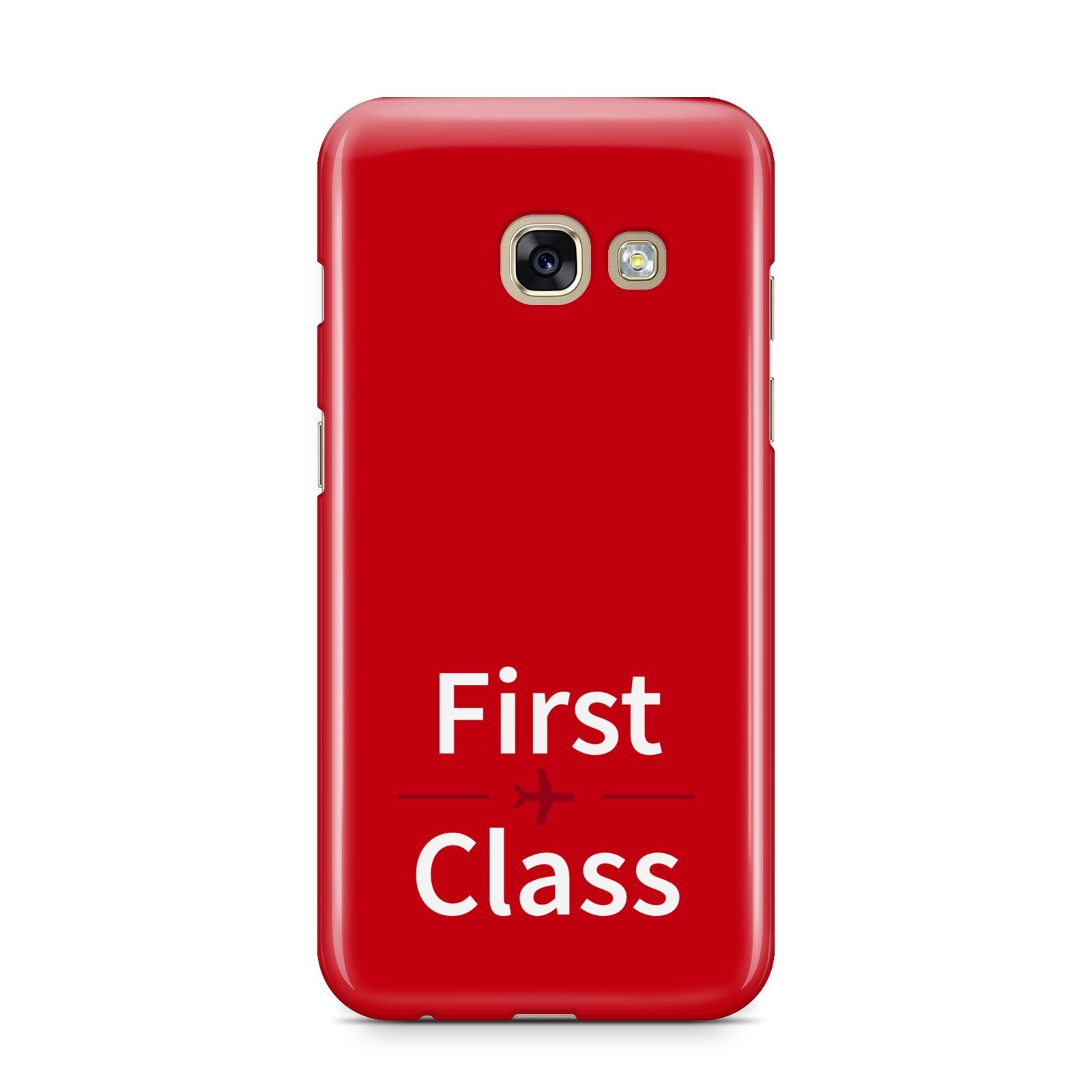 First Class Samsung Galaxy A3 2017 Case on gold phone