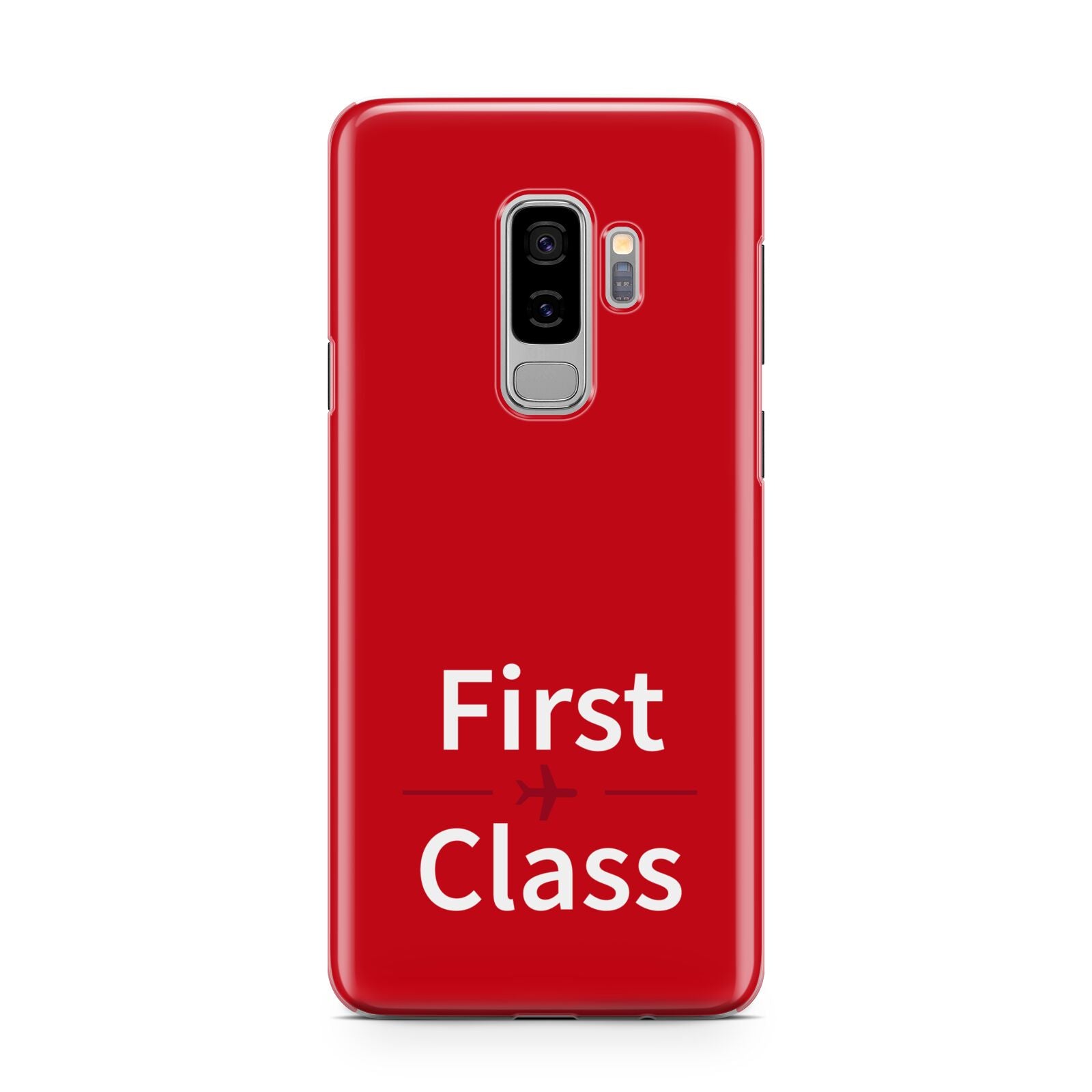 First Class Samsung Galaxy S9 Plus Case on Silver phone