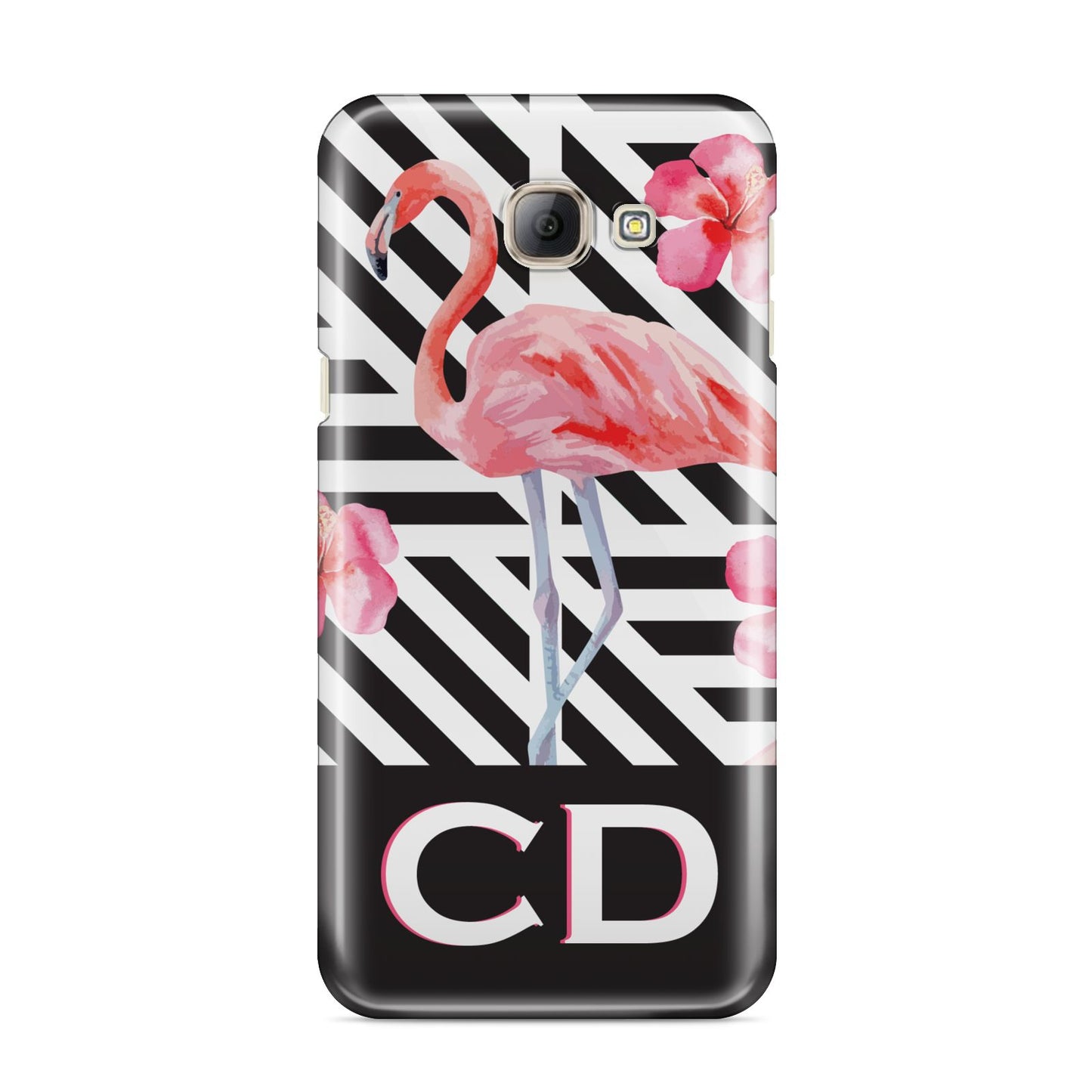 Flamingo Black Geometric Samsung Galaxy A8 2016 Case