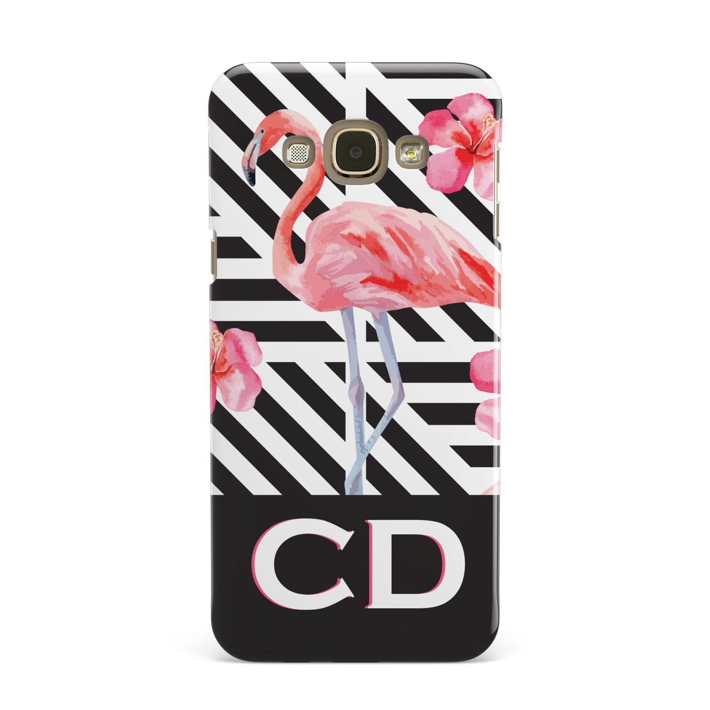 Flamingo Black Geometric Samsung Galaxy A8 Case