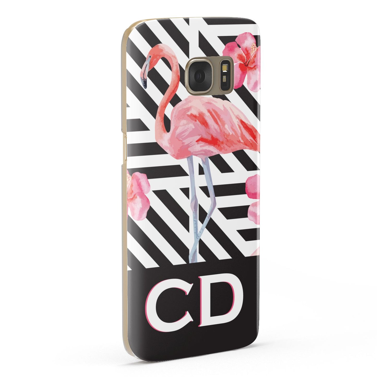 Flamingo Black Geometric Samsung Galaxy Case Fourty Five Degrees