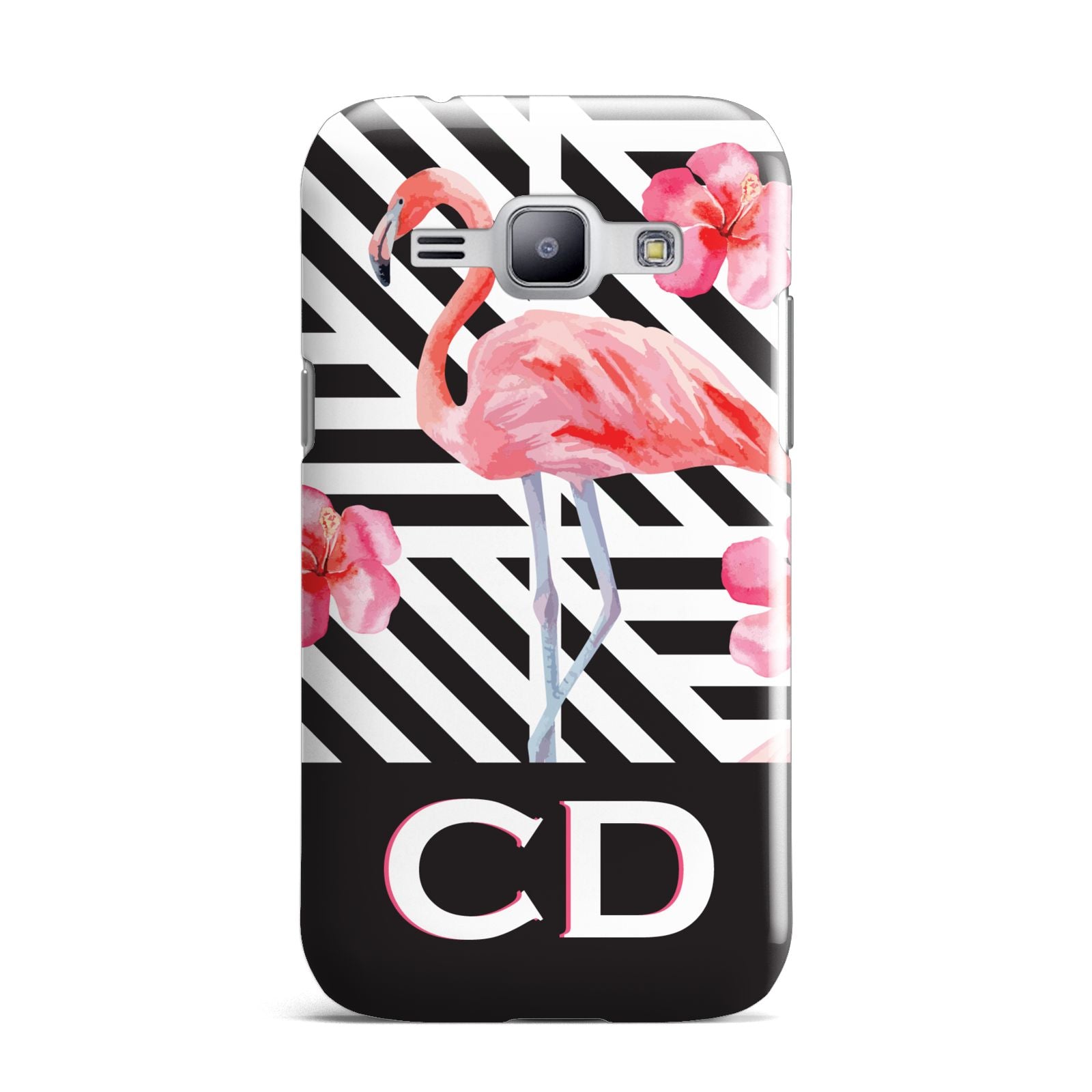 Flamingo Black Geometric Samsung Galaxy J1 2015 Case