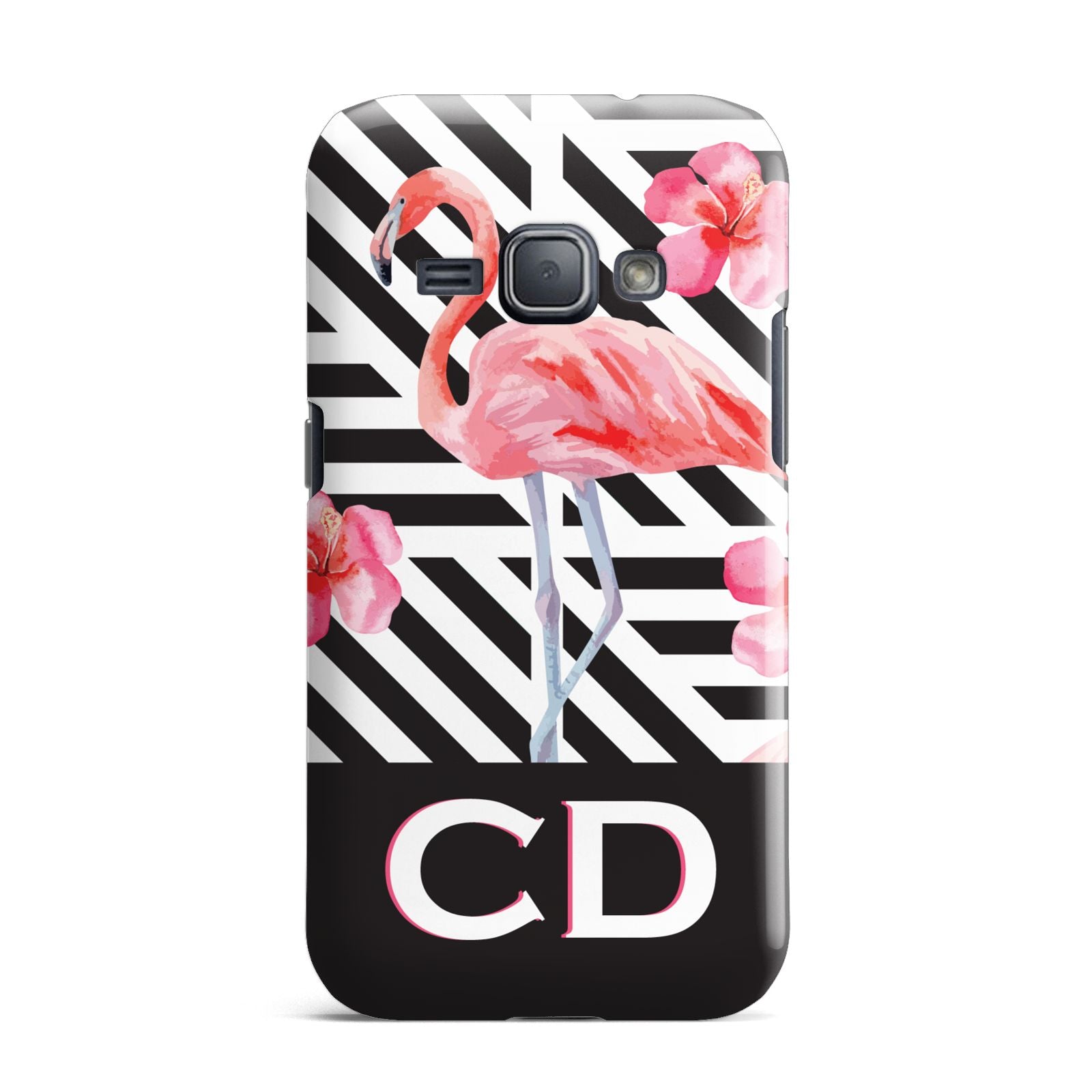 Flamingo Black Geometric Samsung Galaxy J1 2016 Case