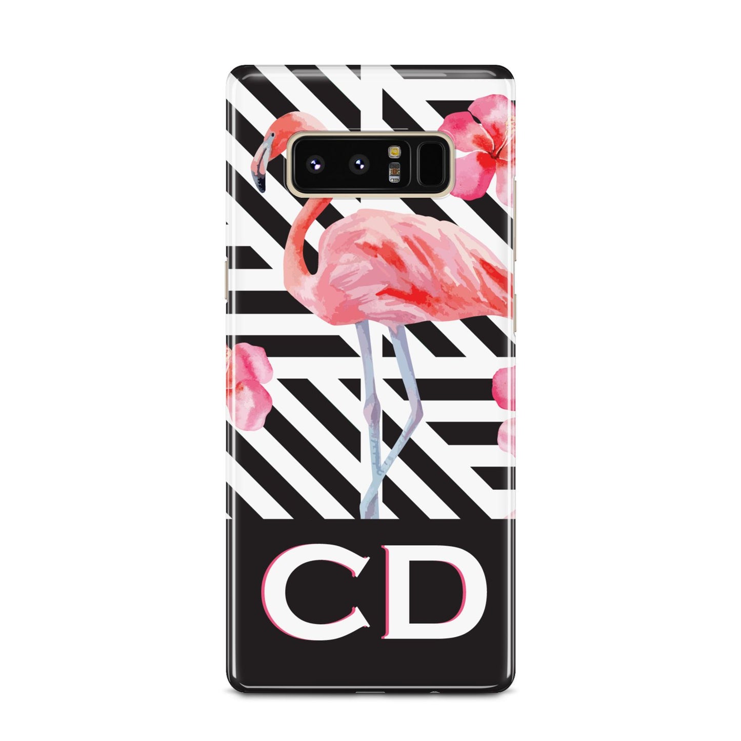 Flamingo Black Geometric Samsung Galaxy Note 8 Case