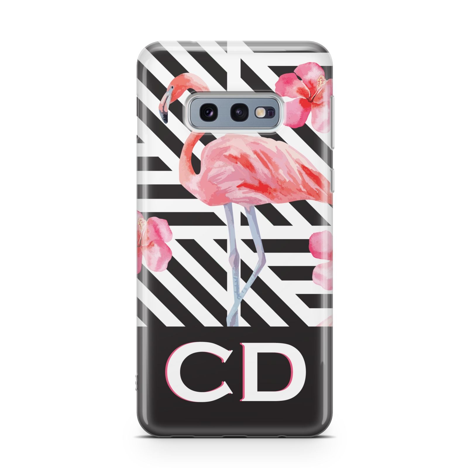 Flamingo Black Geometric Samsung Galaxy S10E Case