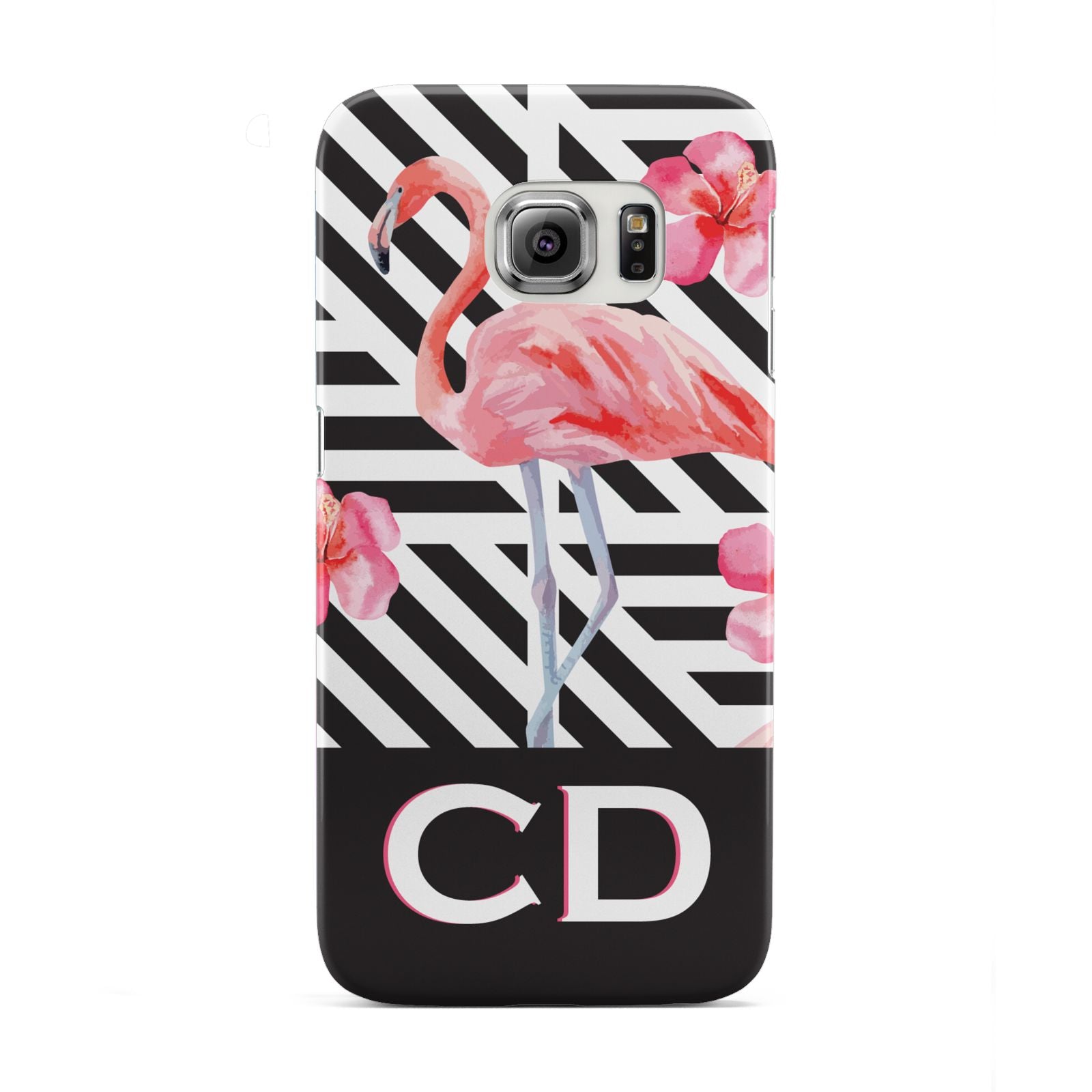 Flamingo Black Geometric Samsung Galaxy S6 Edge Case