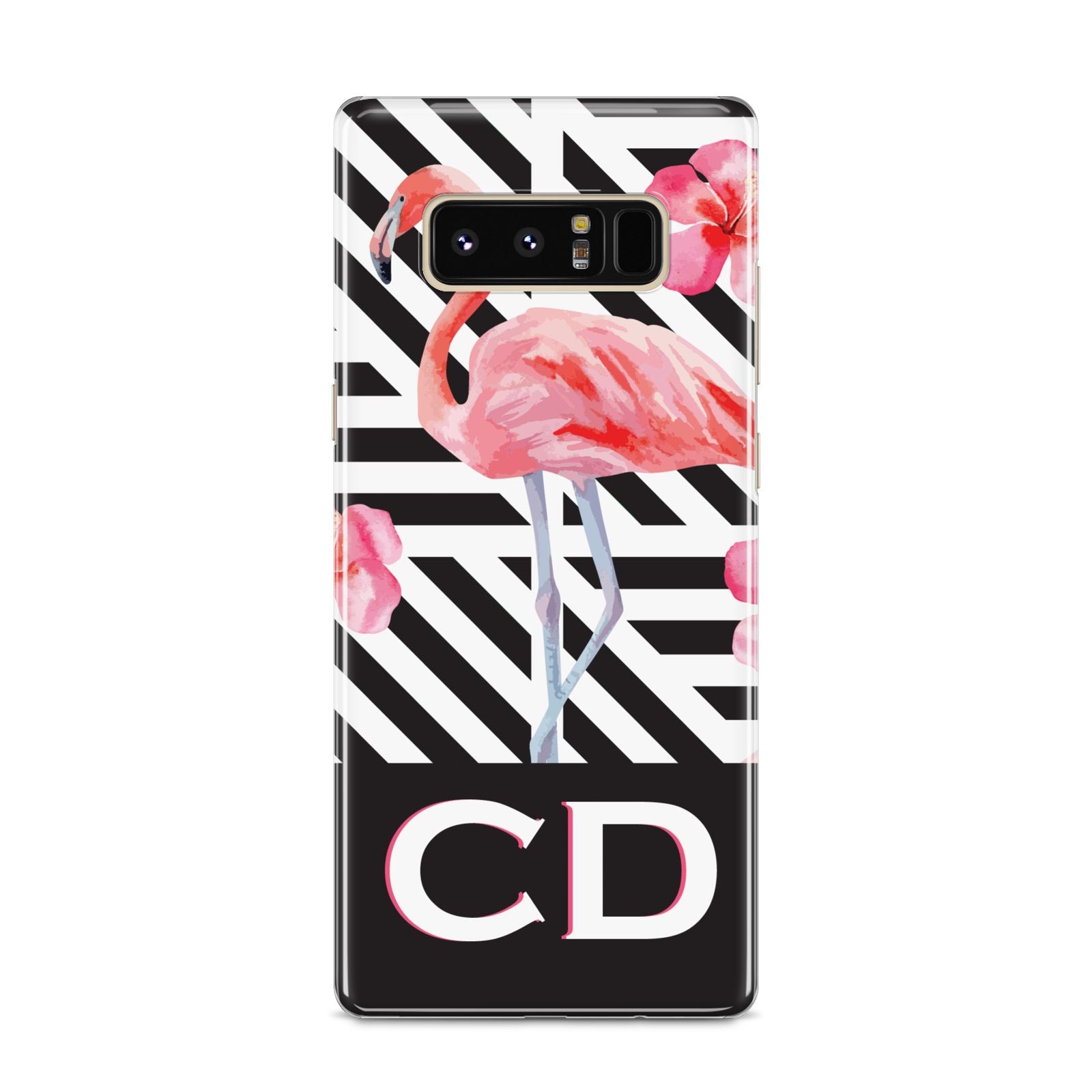 Flamingo Black Geometric Samsung Galaxy S8 Case