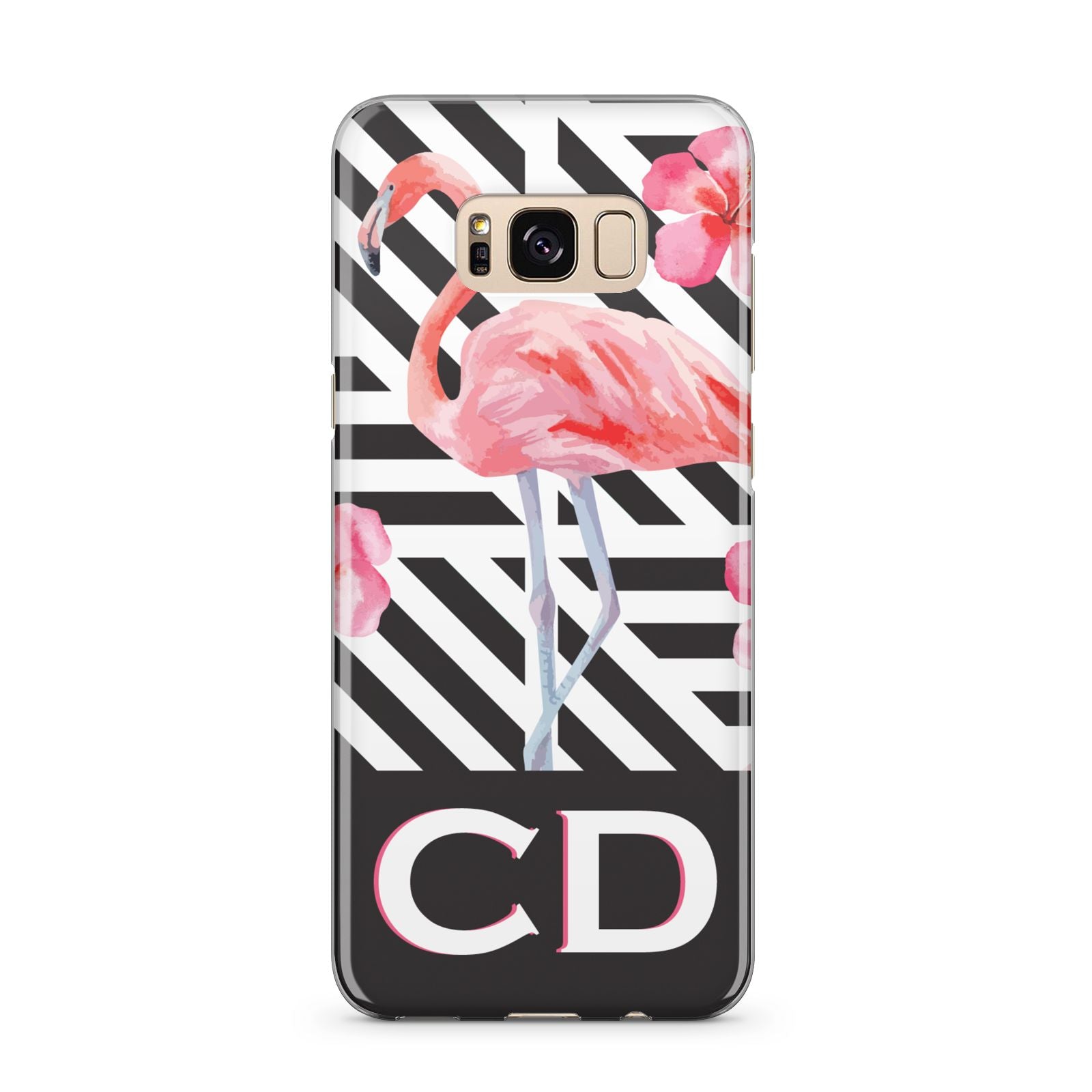 Flamingo Black Geometric Samsung Galaxy S8 Plus Case