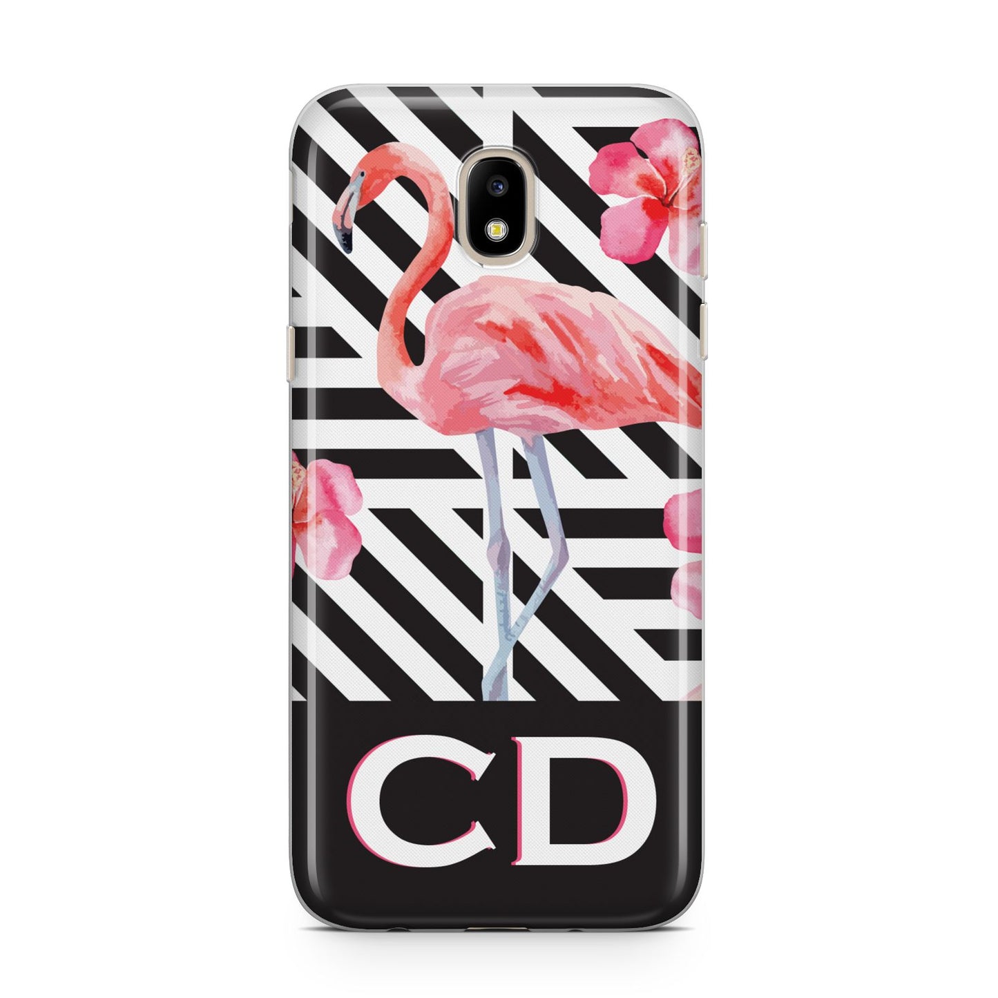 Flamingo Black Geometric Samsung J5 2017 Case