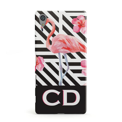 Flamingo Black Geometric Sony Xperia Case