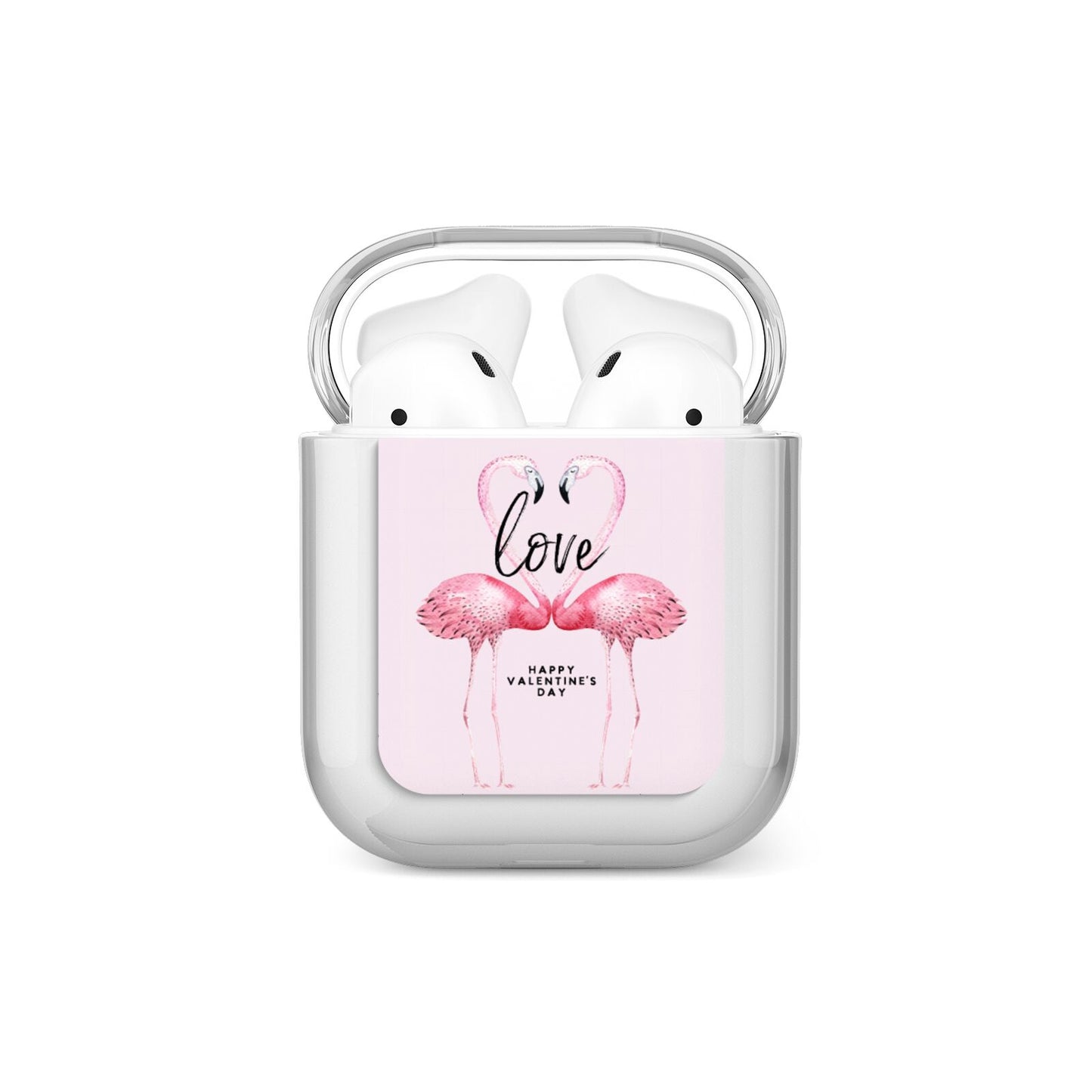 Flamingo Valentines Day AirPods Case