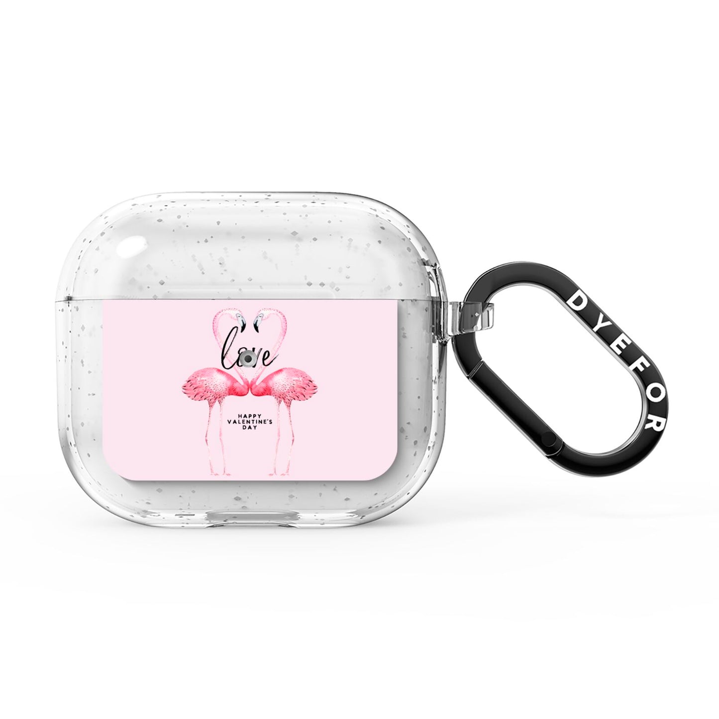 Flamingo Valentines Day AirPods Glitter Case 3rd Gen