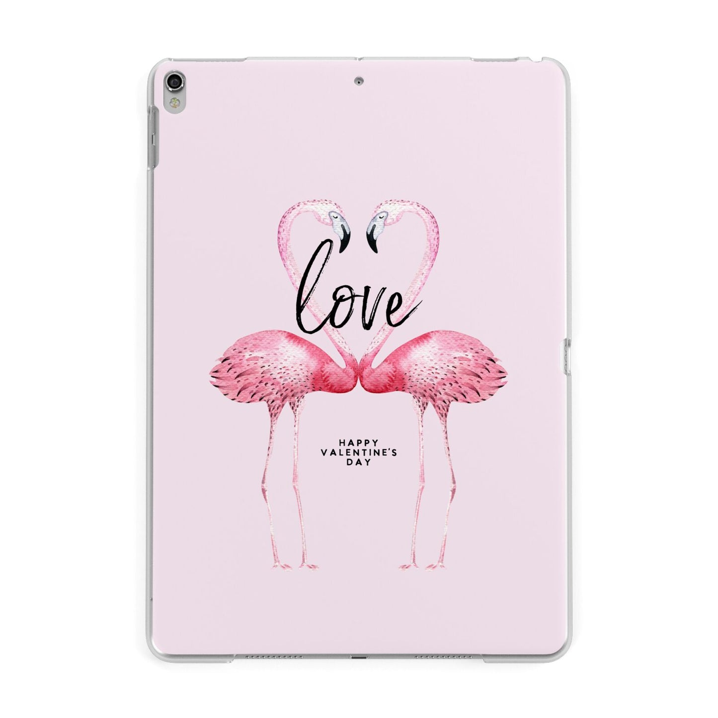 Flamingo Valentines Day Apple iPad Silver Case