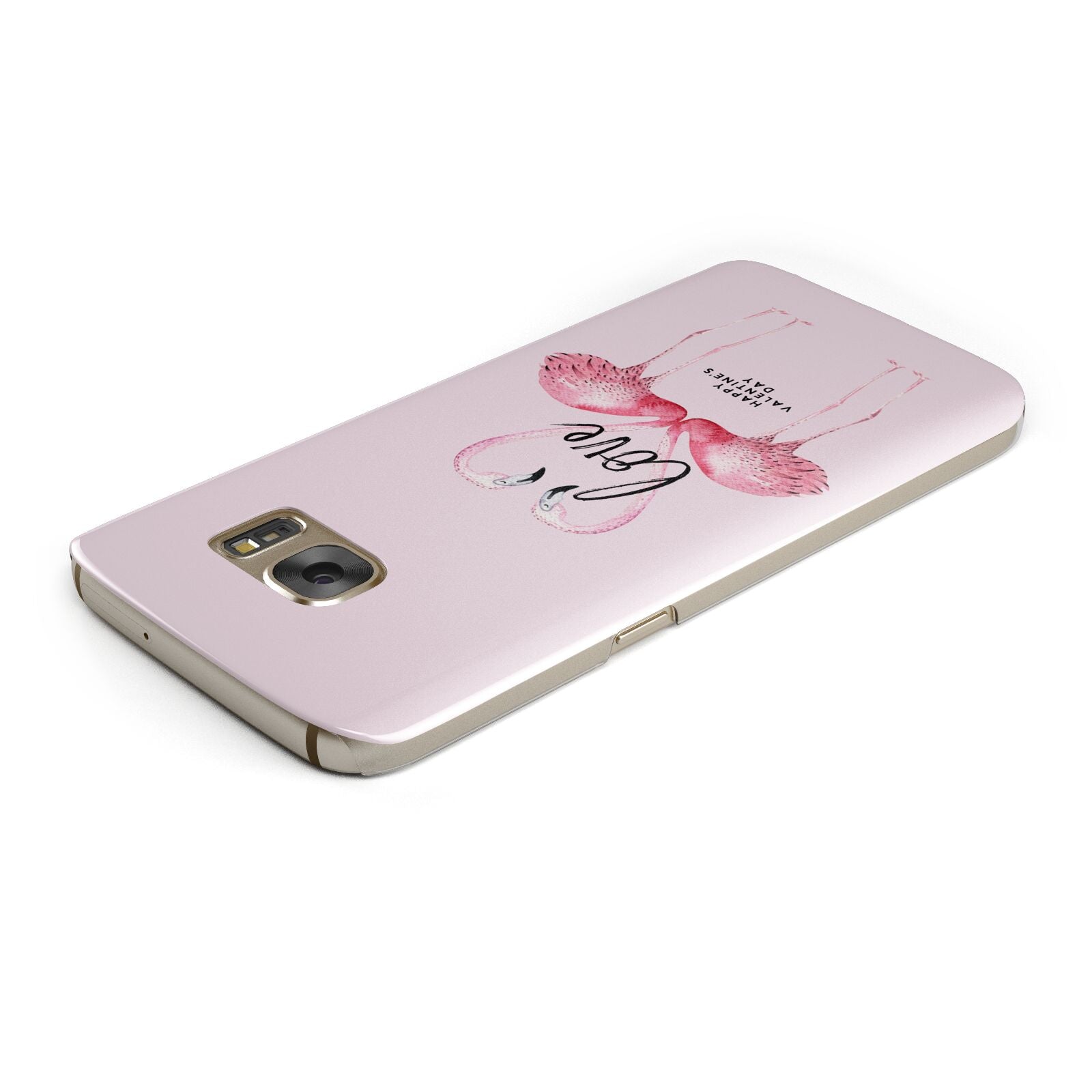 Flamingo Valentines Day Samsung Galaxy Case Top Cutout