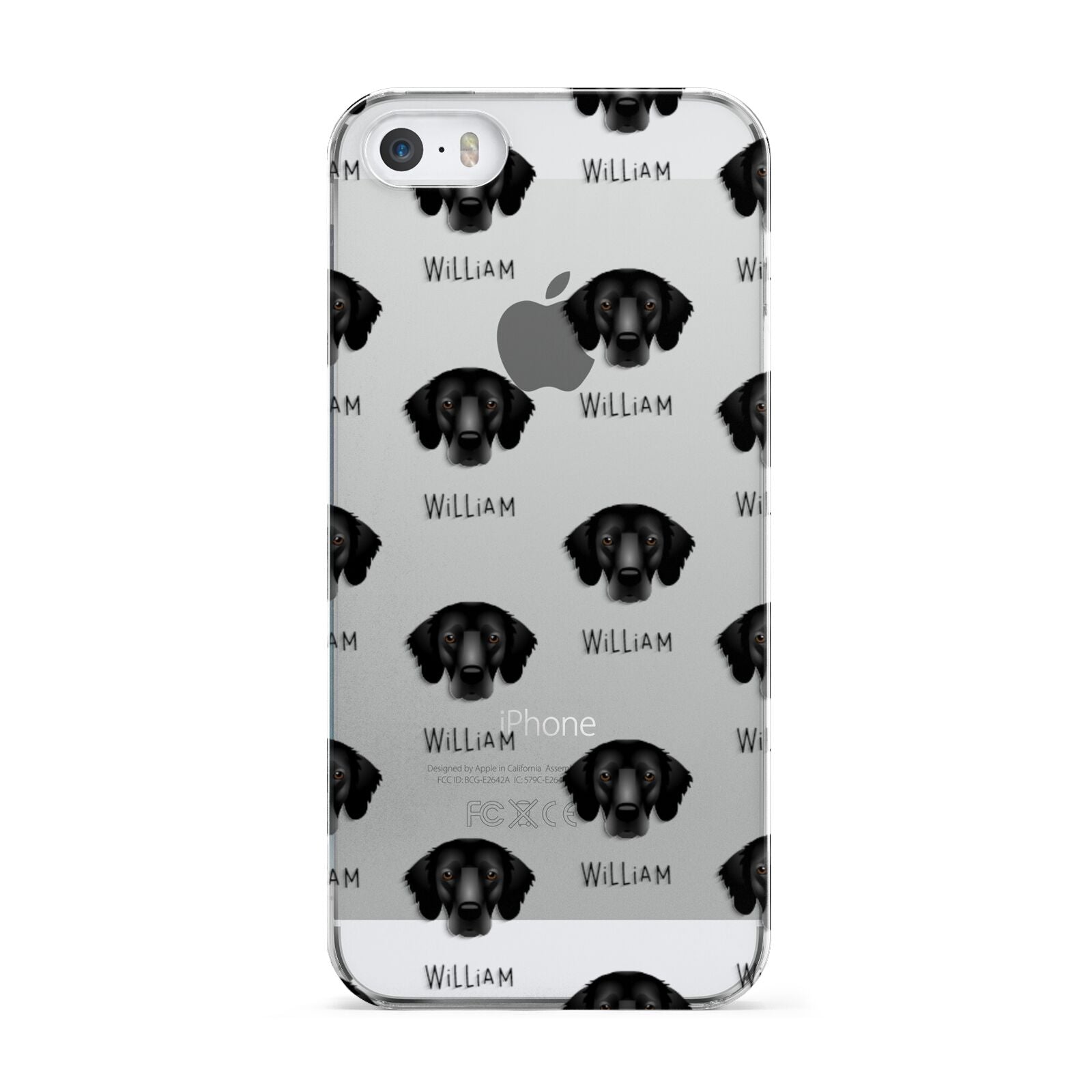 Flat Coated Retriever Icon with Name Apple iPhone 5 Case