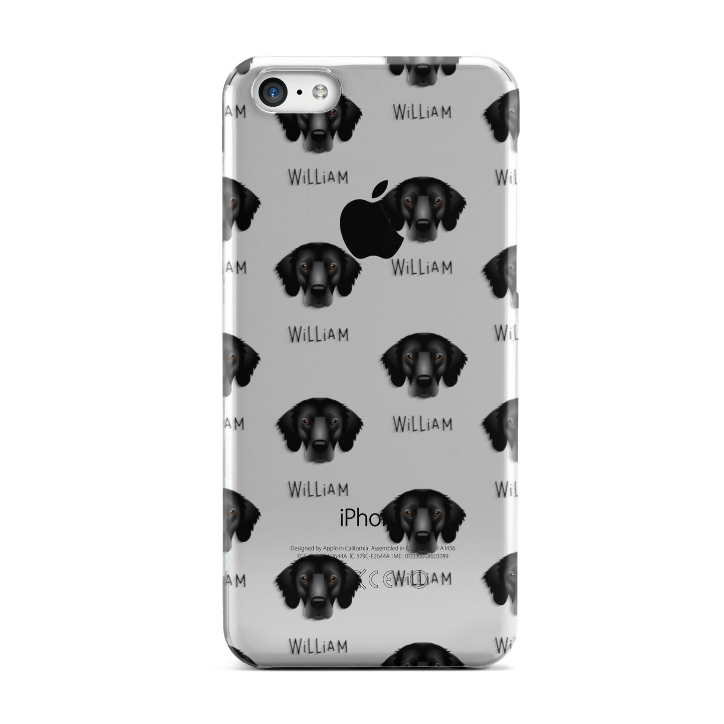 Flat Coated Retriever Icon with Name Apple iPhone 5c Case