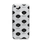 Flat Coated Retriever Icon with Name iPhone 7 Bumper Case on Silver iPhone