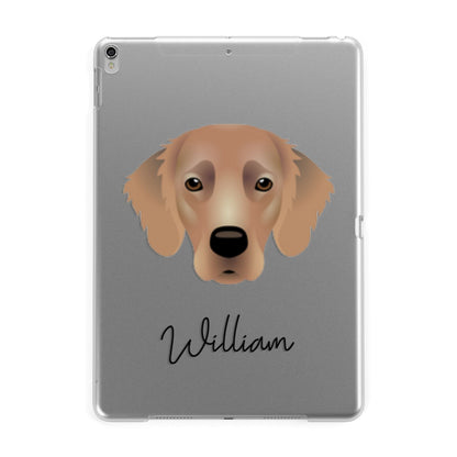 Flat Coated Retriever Personalised Apple iPad Silver Case