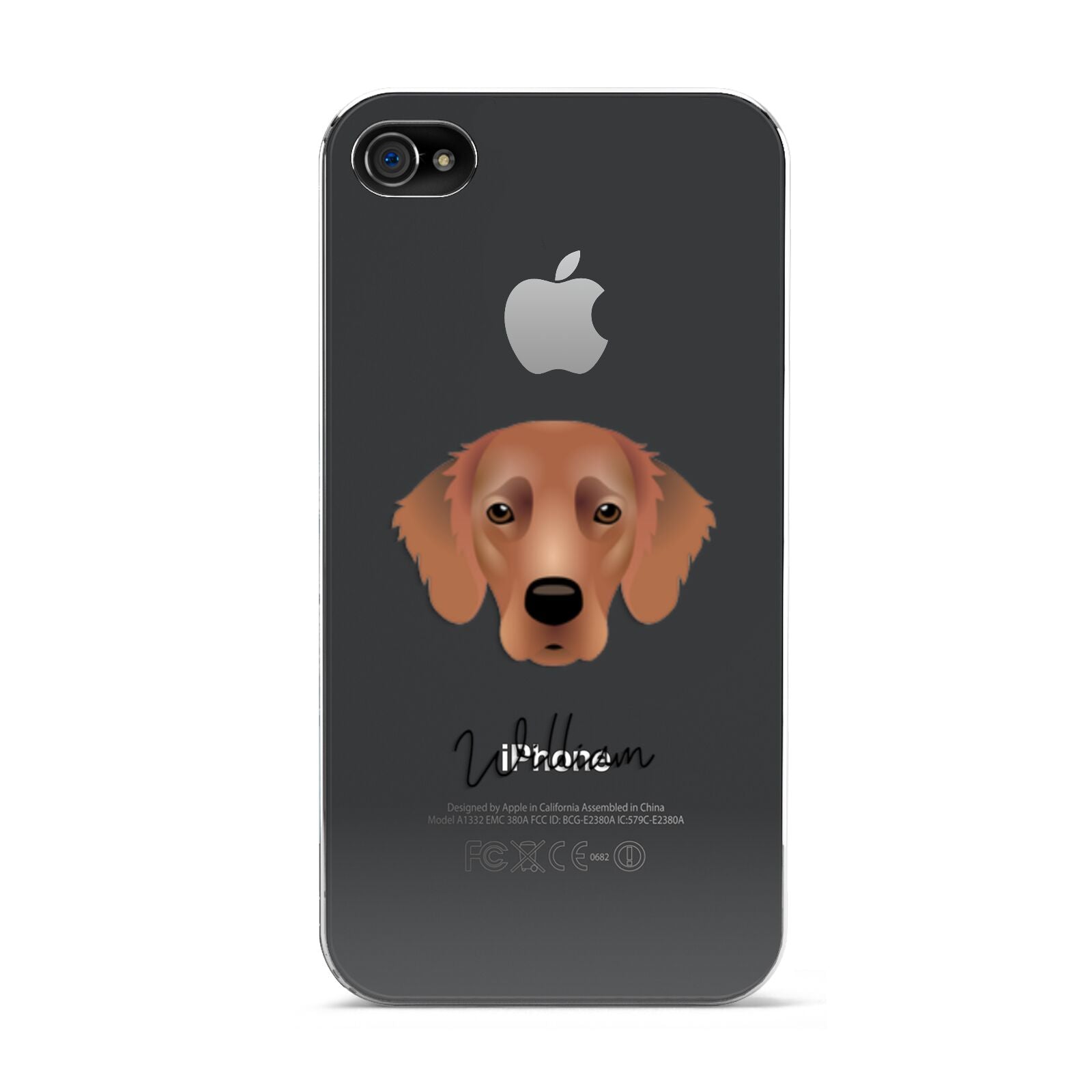 Flat Coated Retriever Personalised Apple iPhone 4s Case