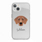 Flat Coated Retriever Personalised iPhone 13 TPU Impact Case with White Edges