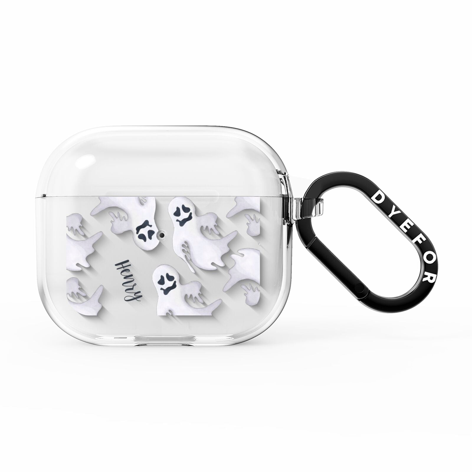 Floaty Ghosts Personalised AirPods Clear Case 3rd Gen