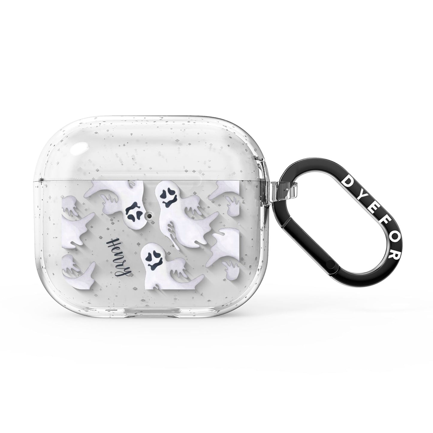 Floaty Ghosts Personalised AirPods Glitter Case 3rd Gen