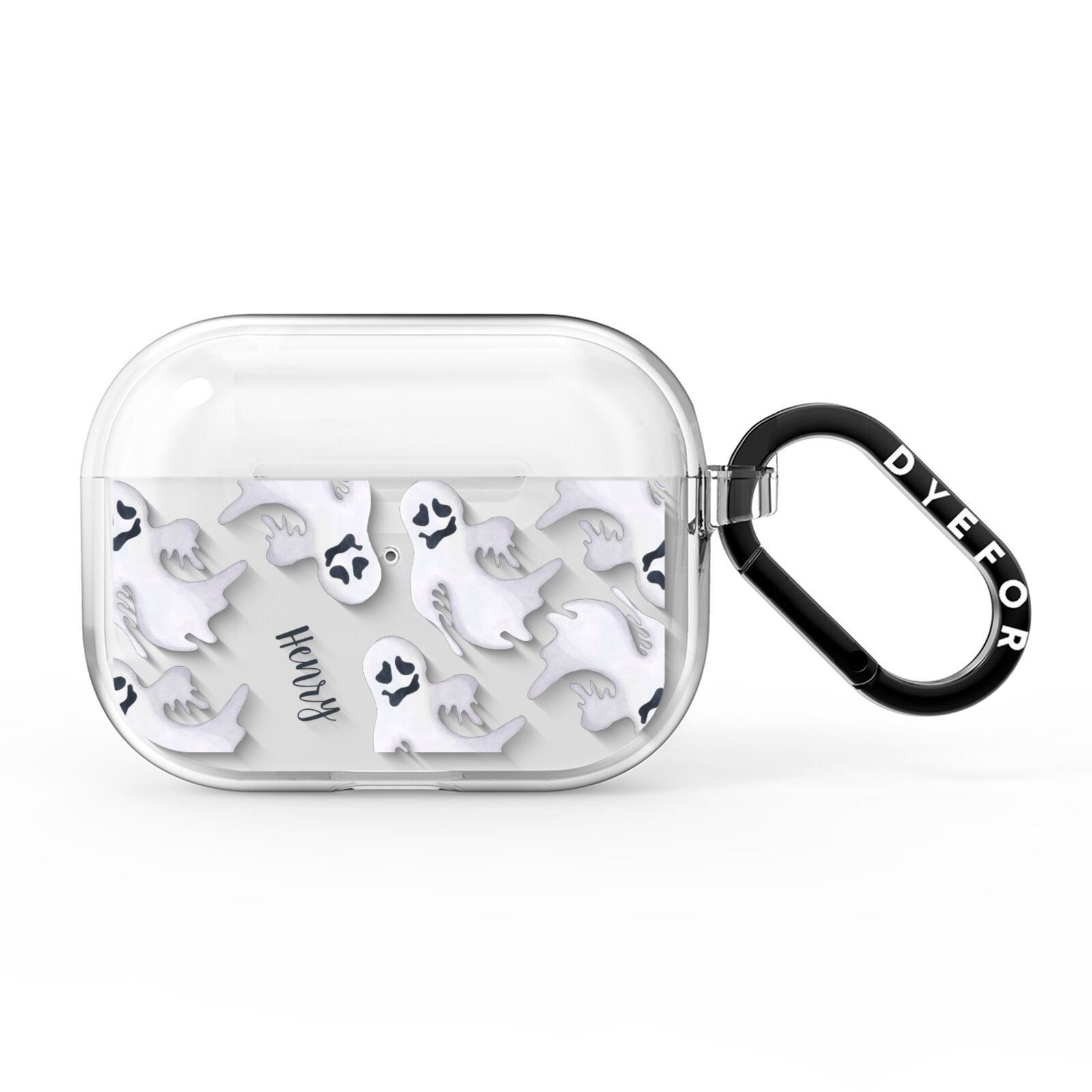 Floaty Ghosts Personalised AirPods Pro Clear Case