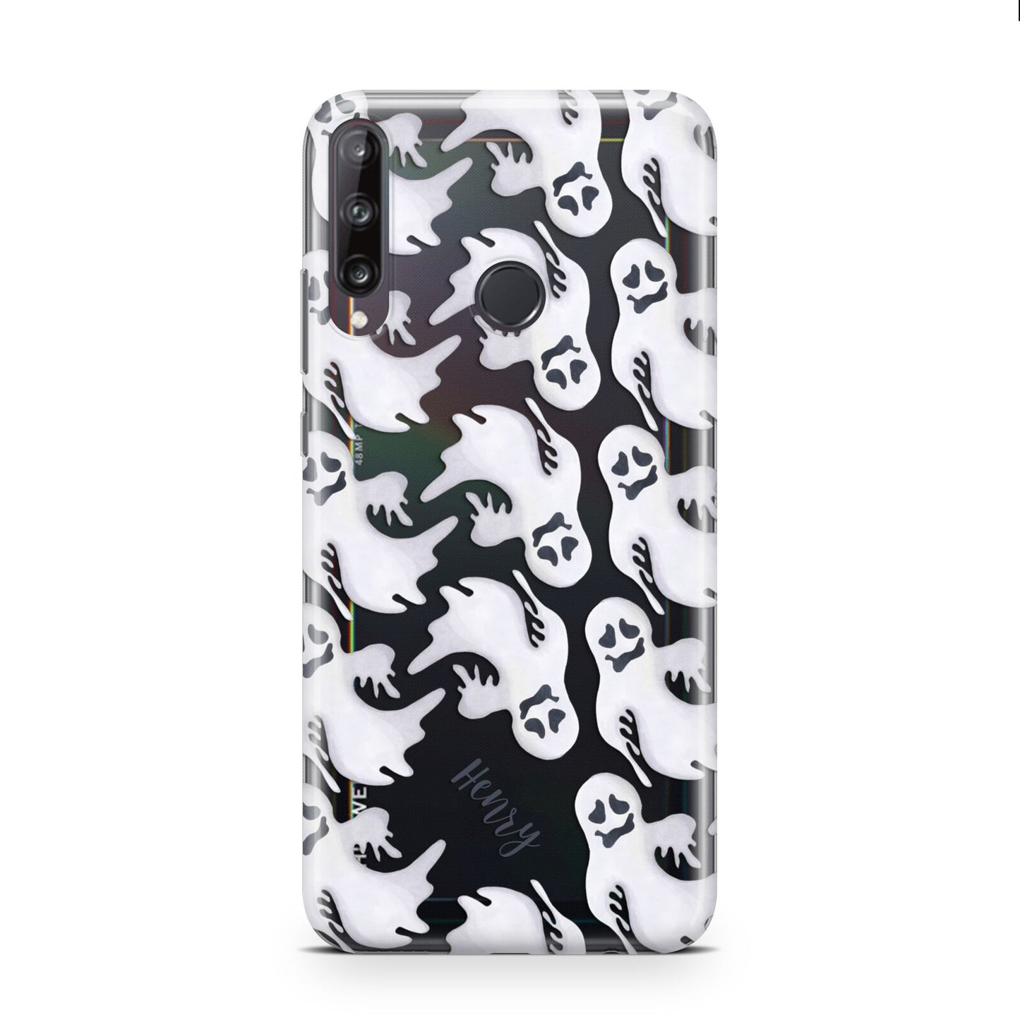 Floaty Ghosts Personalised Huawei P40 Lite E Phone Case