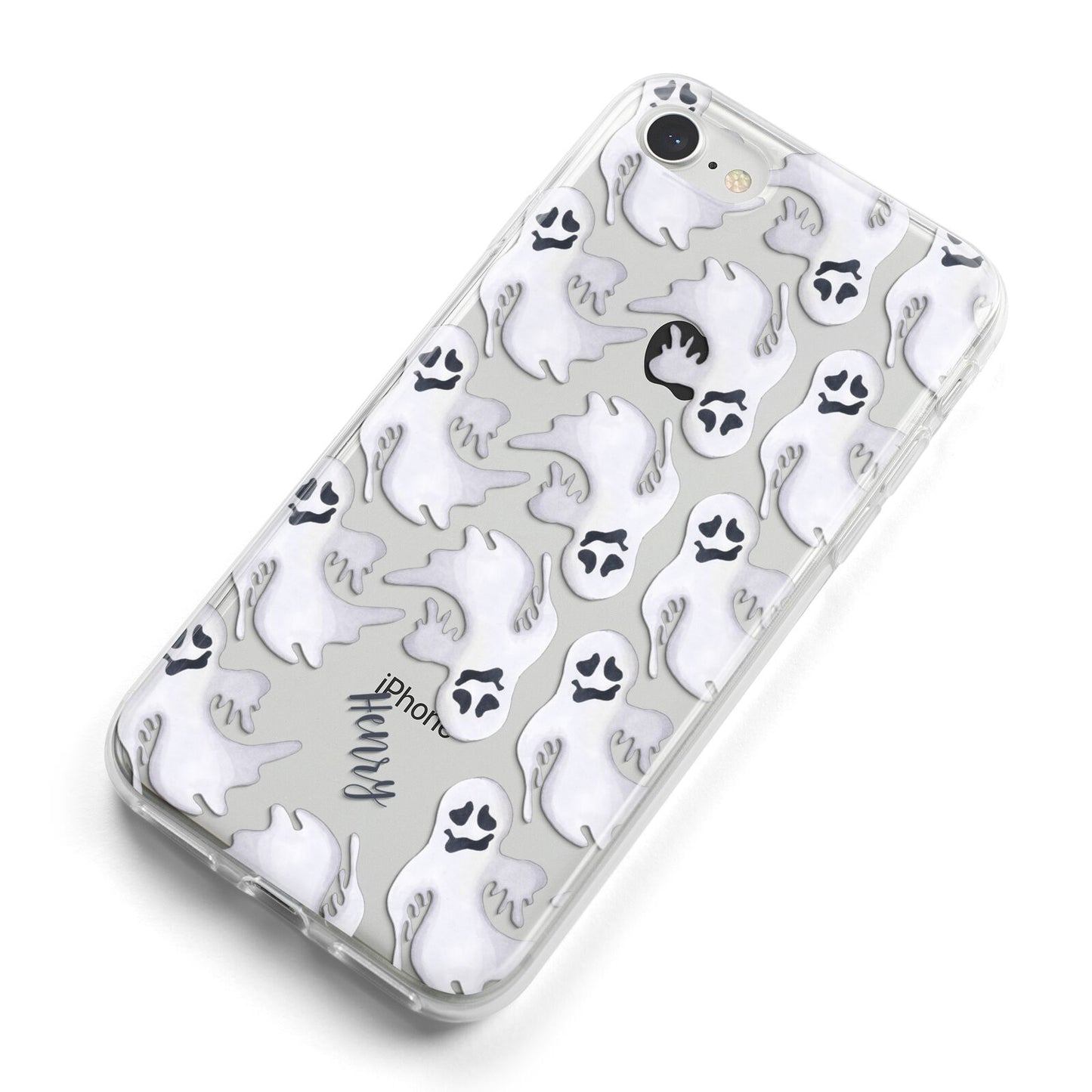 Floaty Ghosts Personalised iPhone 8 Bumper Case on Silver iPhone Alternative Image