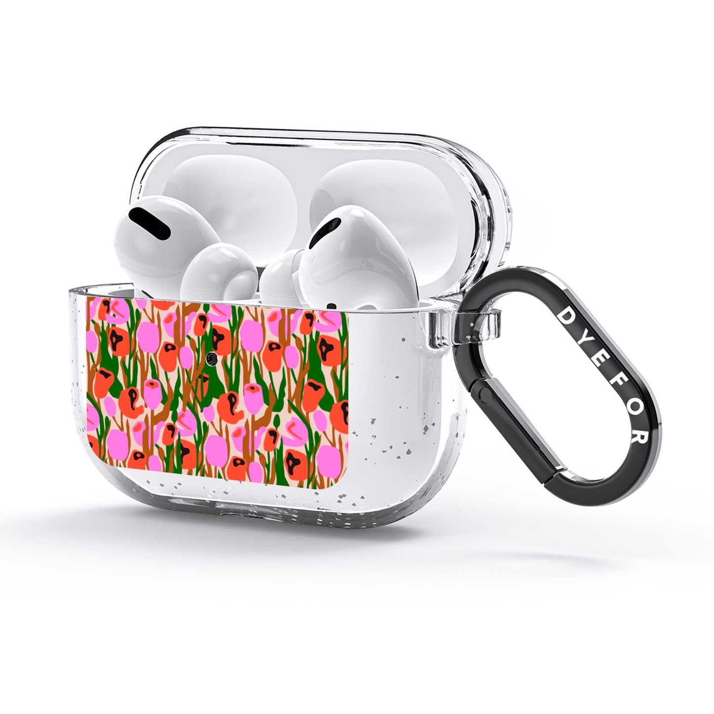 Floral AirPods Glitter Case 3rd Gen Side Image