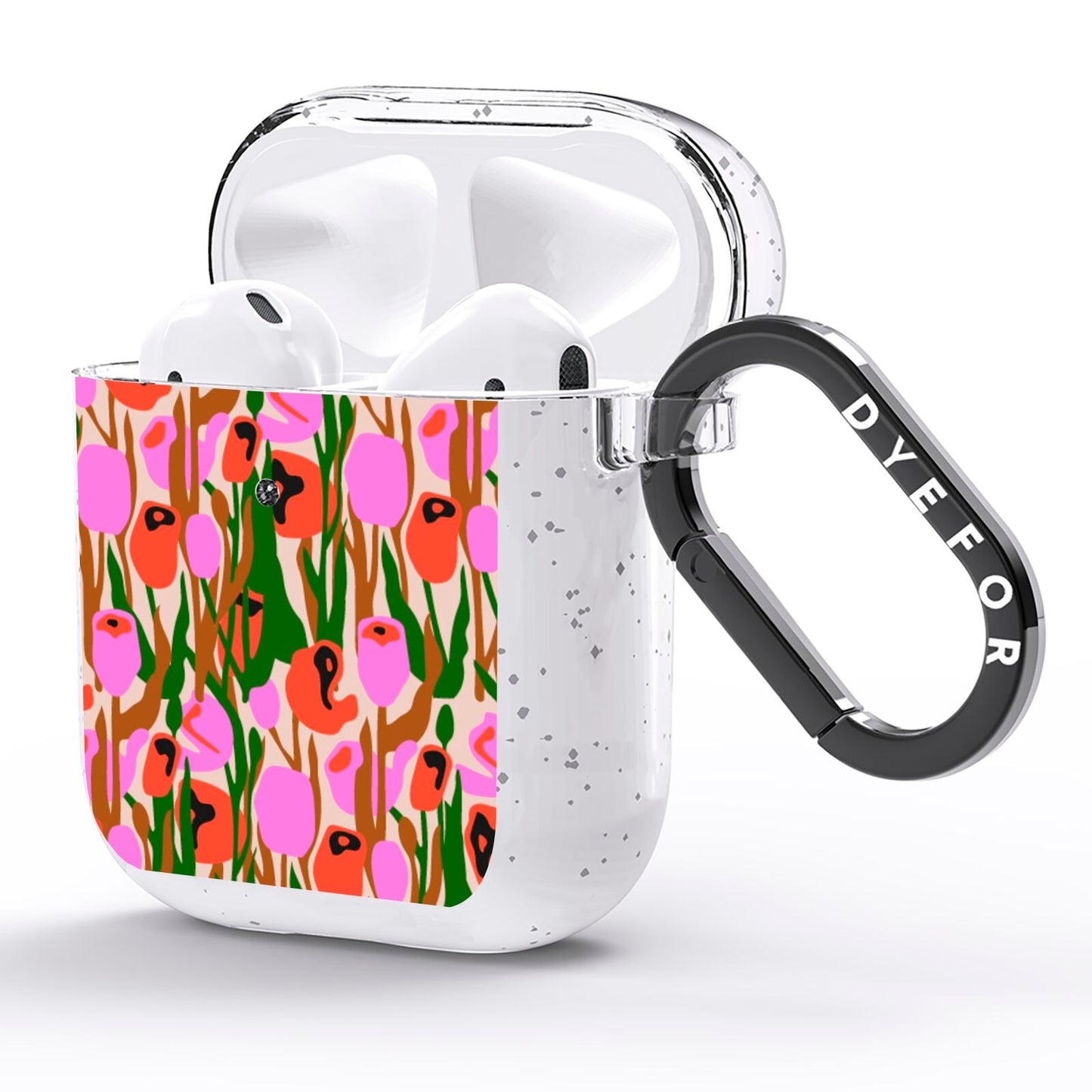 Floral AirPods Glitter Case Side Image