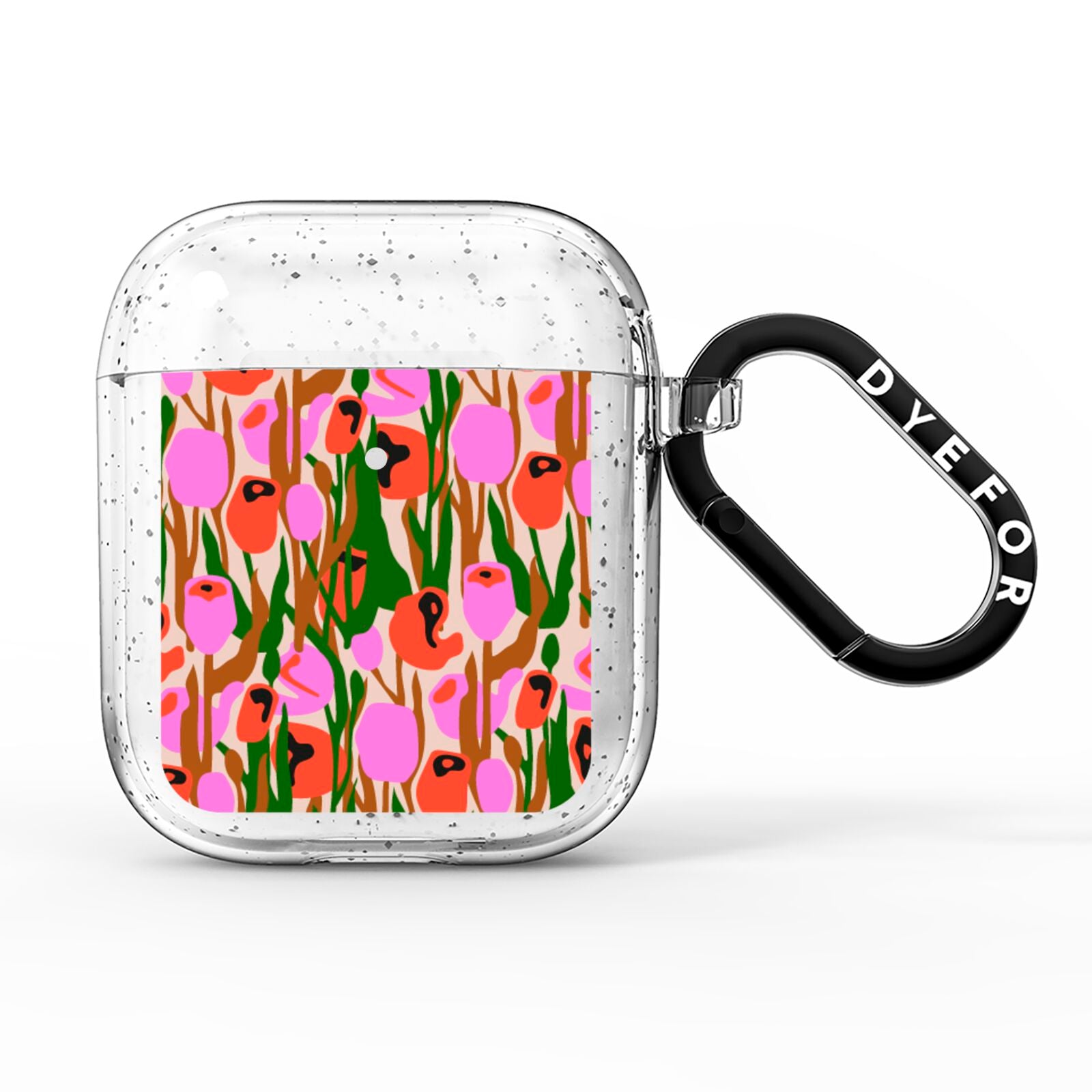 Floral AirPods Glitter Case