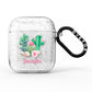 Floral Cactus Print with Name AirPods Glitter Case