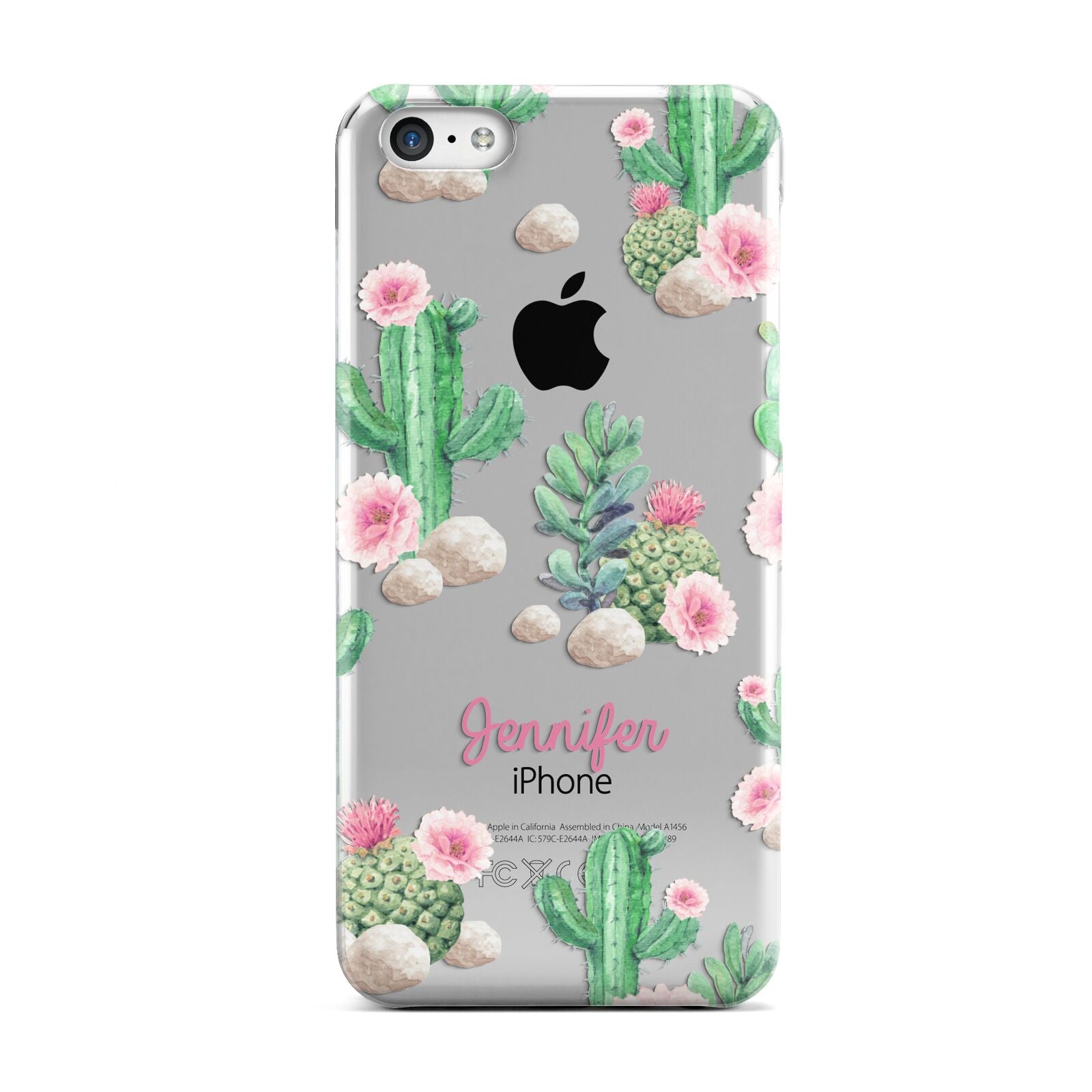 Floral Cactus Print with Name Apple iPhone 5c Case